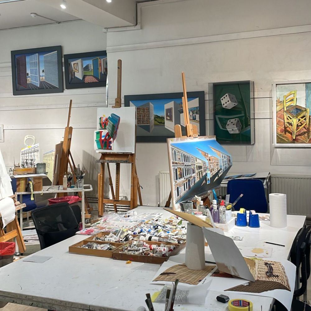 Patrick Hughes Reverspective, London. Taken by Lougher Contemporary