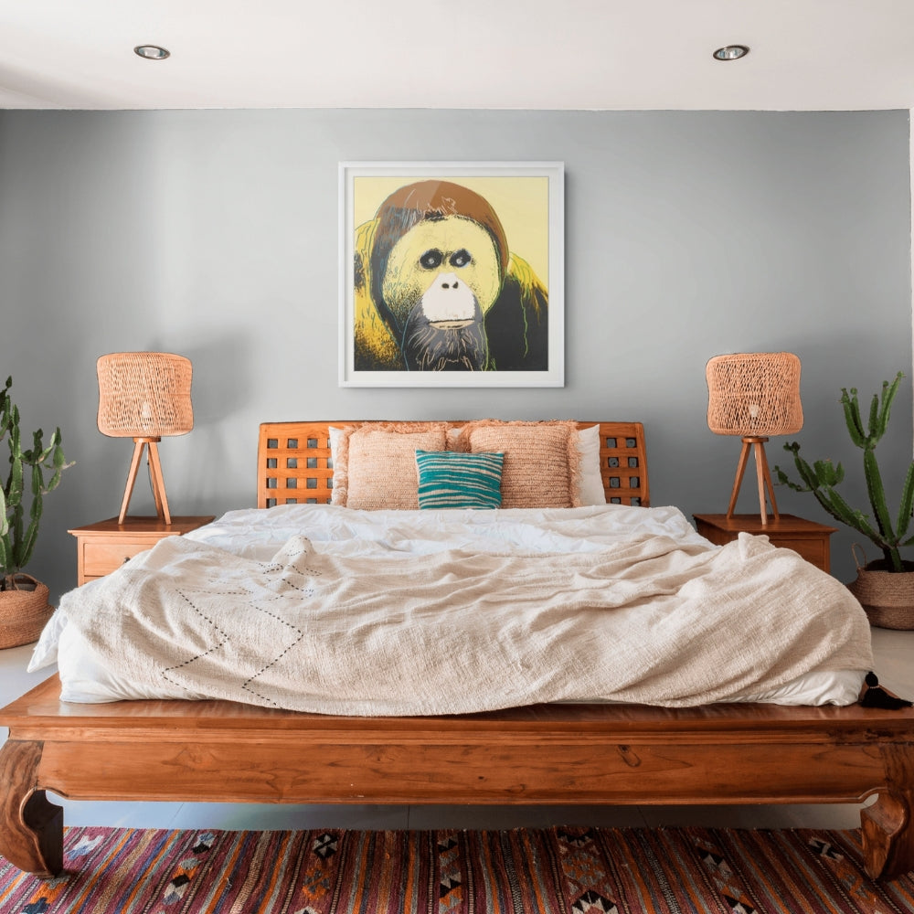 Andy Warhol Orangutan limited edition screenprint featuring vivid Pop Art colours from the Endangered Species series