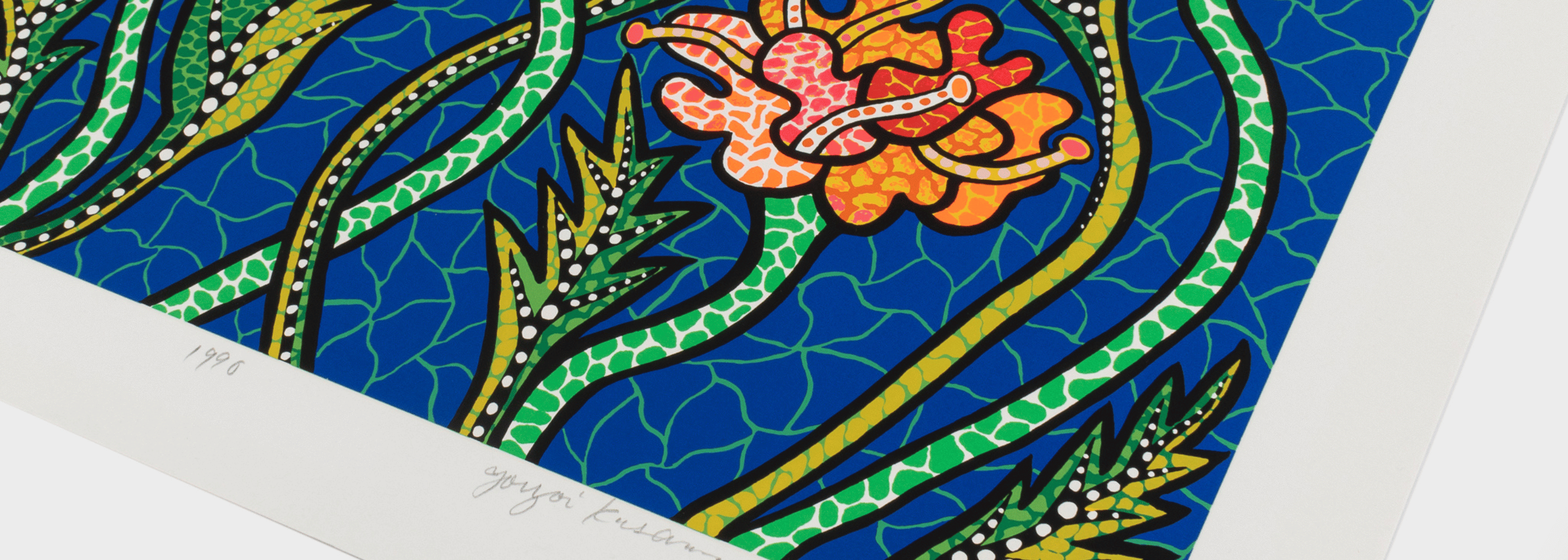 Yayoi Kusama limited edition artwork available from Lougher Contemporary