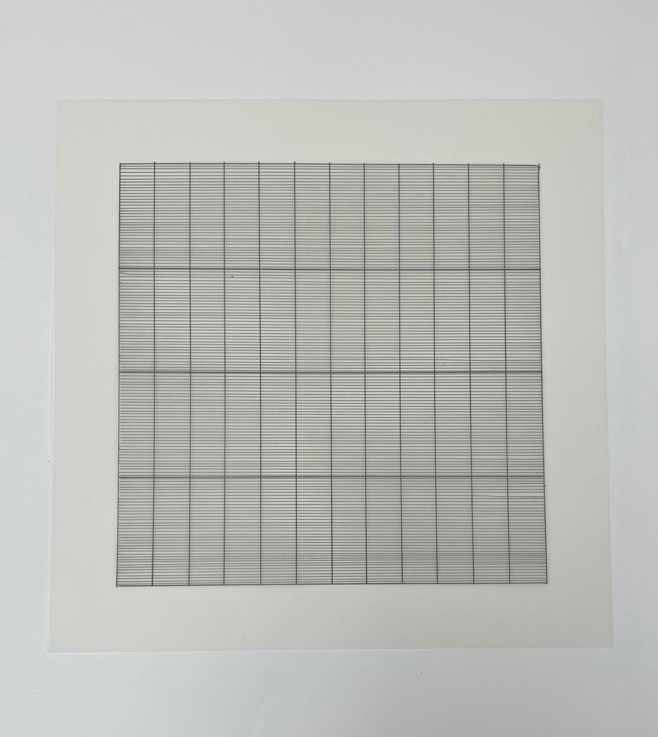 Limited edition Agnes Martin Untitled print from Paintings and Drawings series, created by Lougher Contemporary.