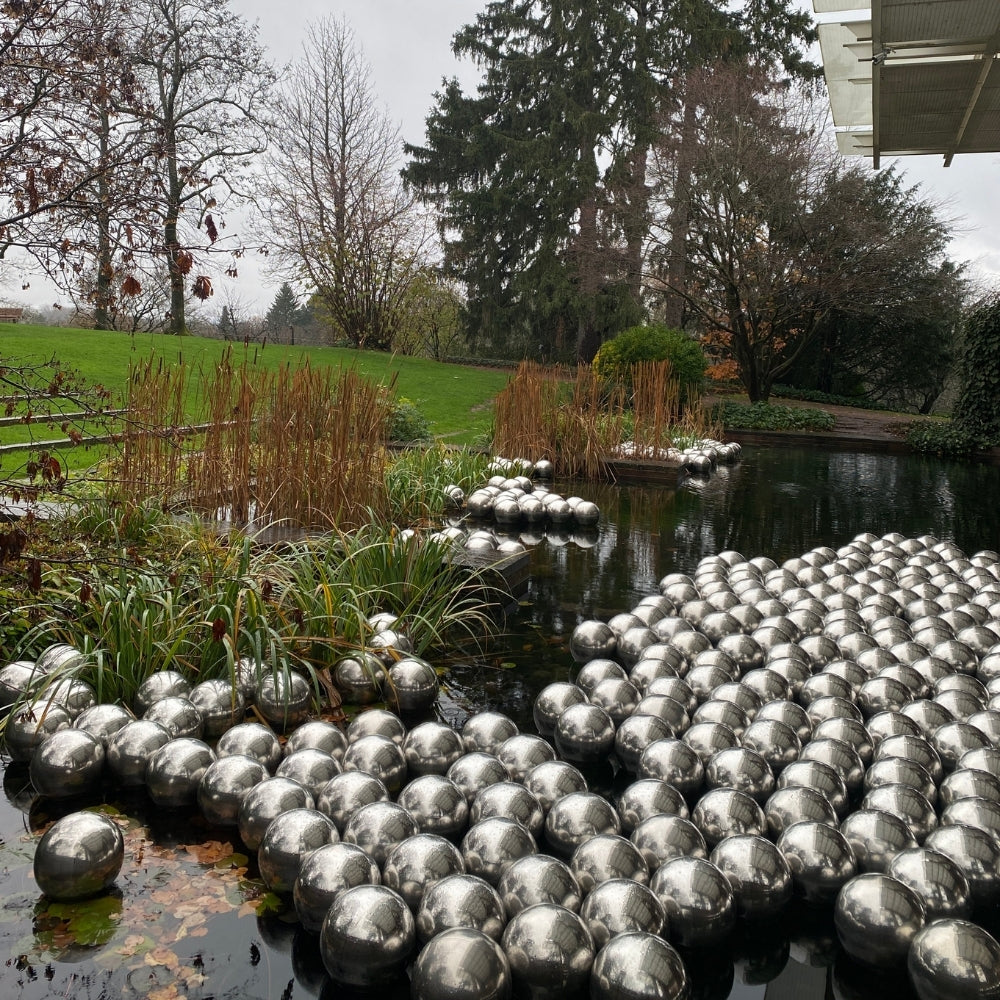 Yayoi Kusama’s Narcissus Garden installation of mirrored spheres