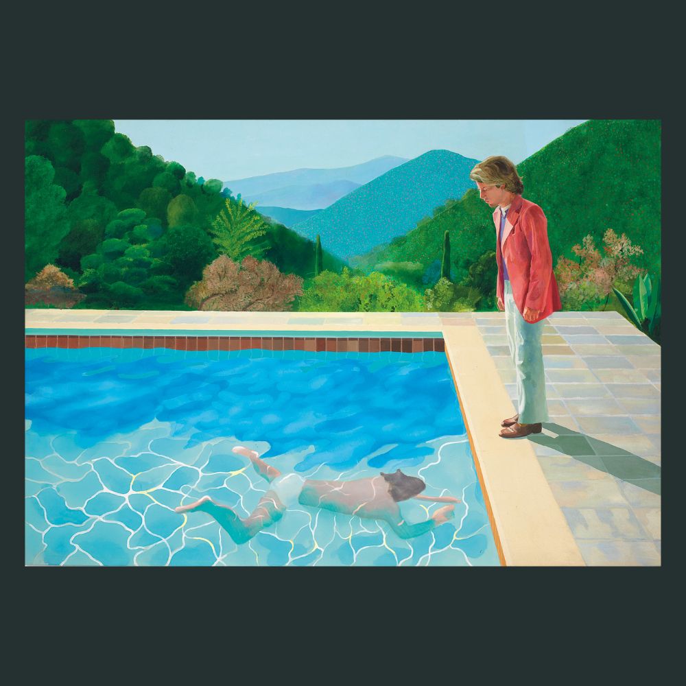 david hockney most expensive artwork portrait of the artist swimming pool still life