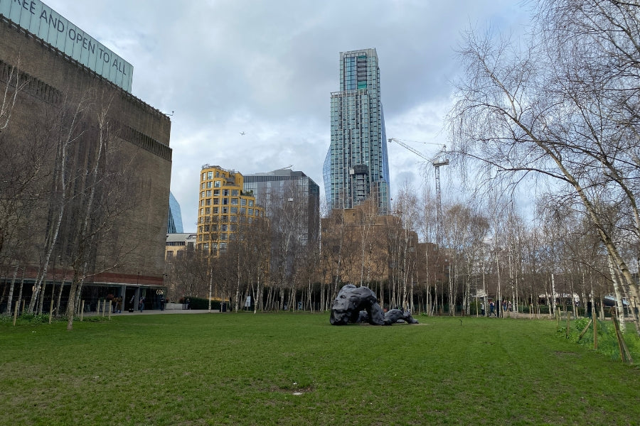 Close-up of Tracey Emin’s bronze sculpture “Ascension” 2024