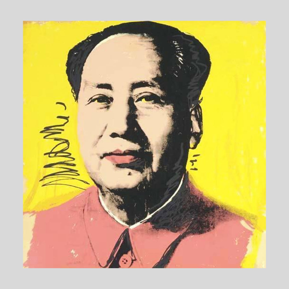 Andy Warhol Mao screenprint in bold contrasting colours