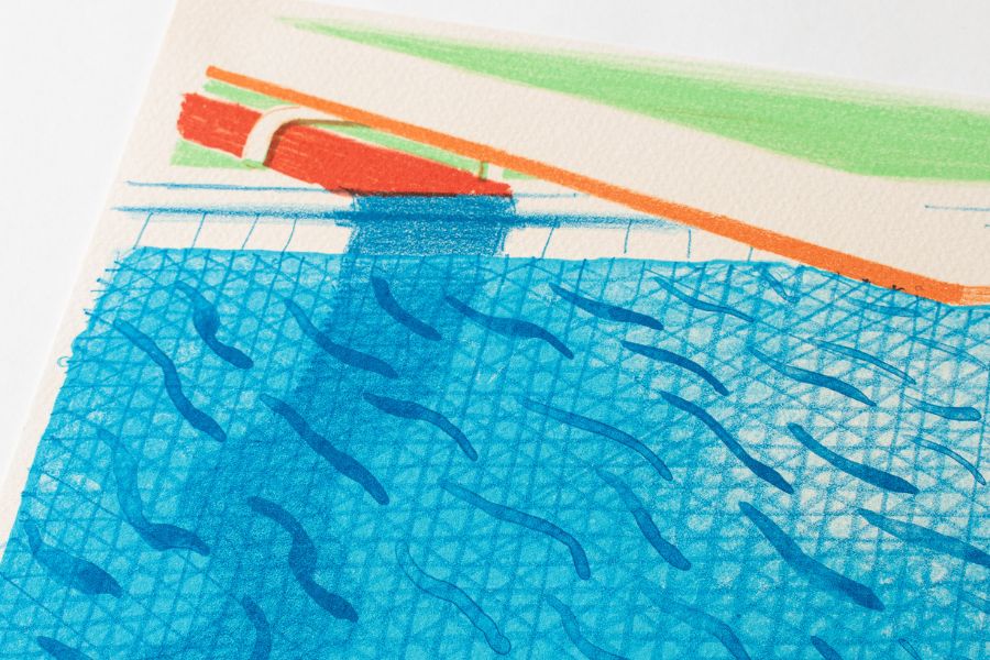 David Hockney Swimming Pool prints close up detail