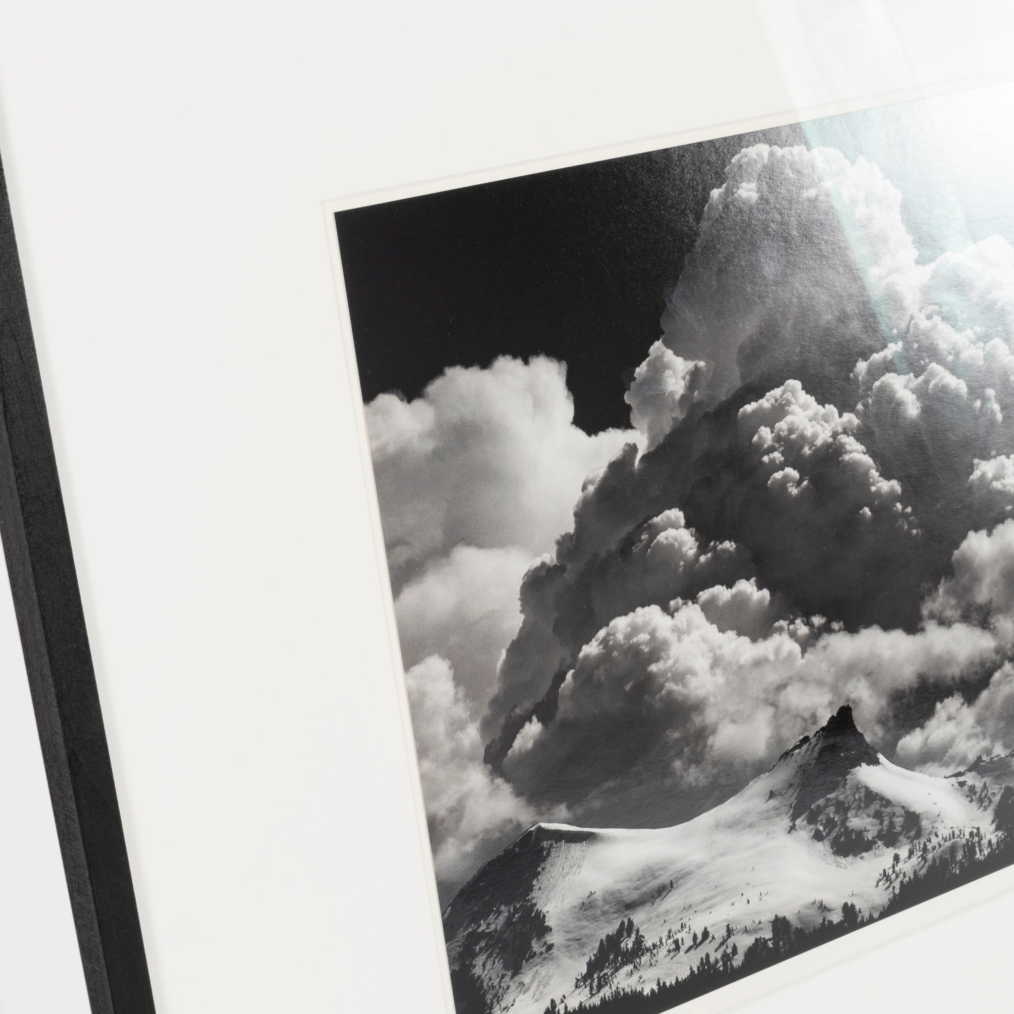 Close-up detail of Ansel Adams' Thundercloud, Unicorn Peak showing rich tonal contrast and fine photographic detail