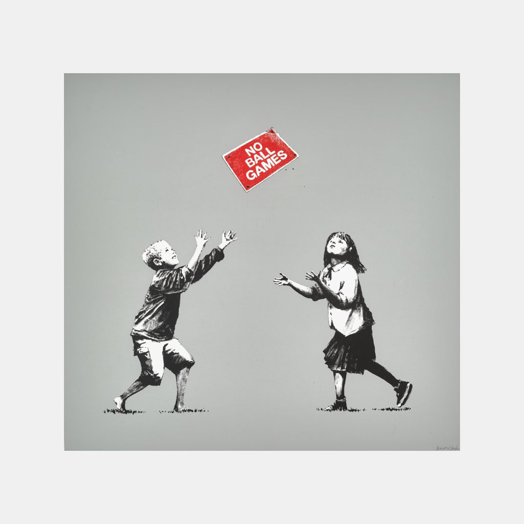Banksy, No Ball Games (Grey), 2009 For Sale | Lougher Contemporary