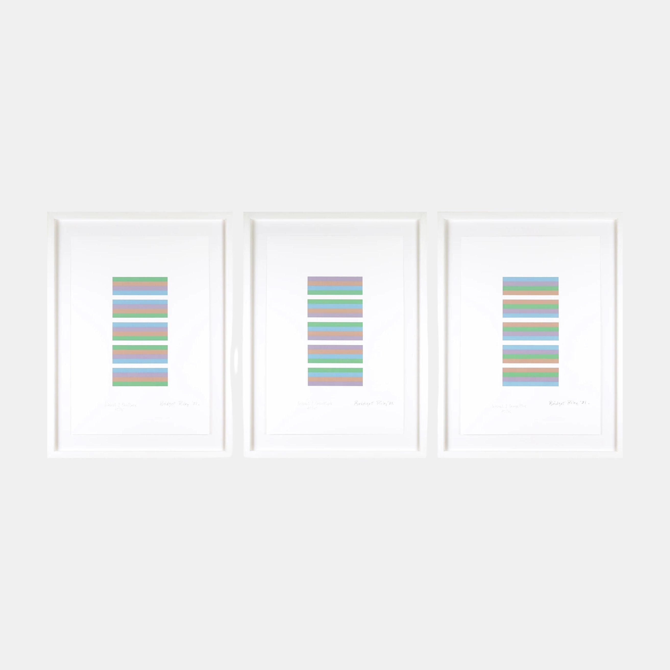 Bridget Riley, Intervals 3 (full set of 3), 2021 For Sale - Lougher Contemporary