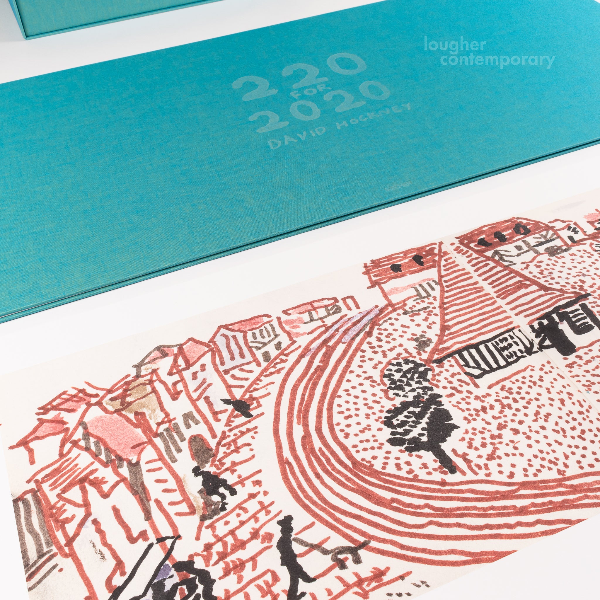 David Hockney, My Second Drawing of Beuvron-en-Auge (from 220 for 2020), 2020 For Sale | Lougher Contemporary