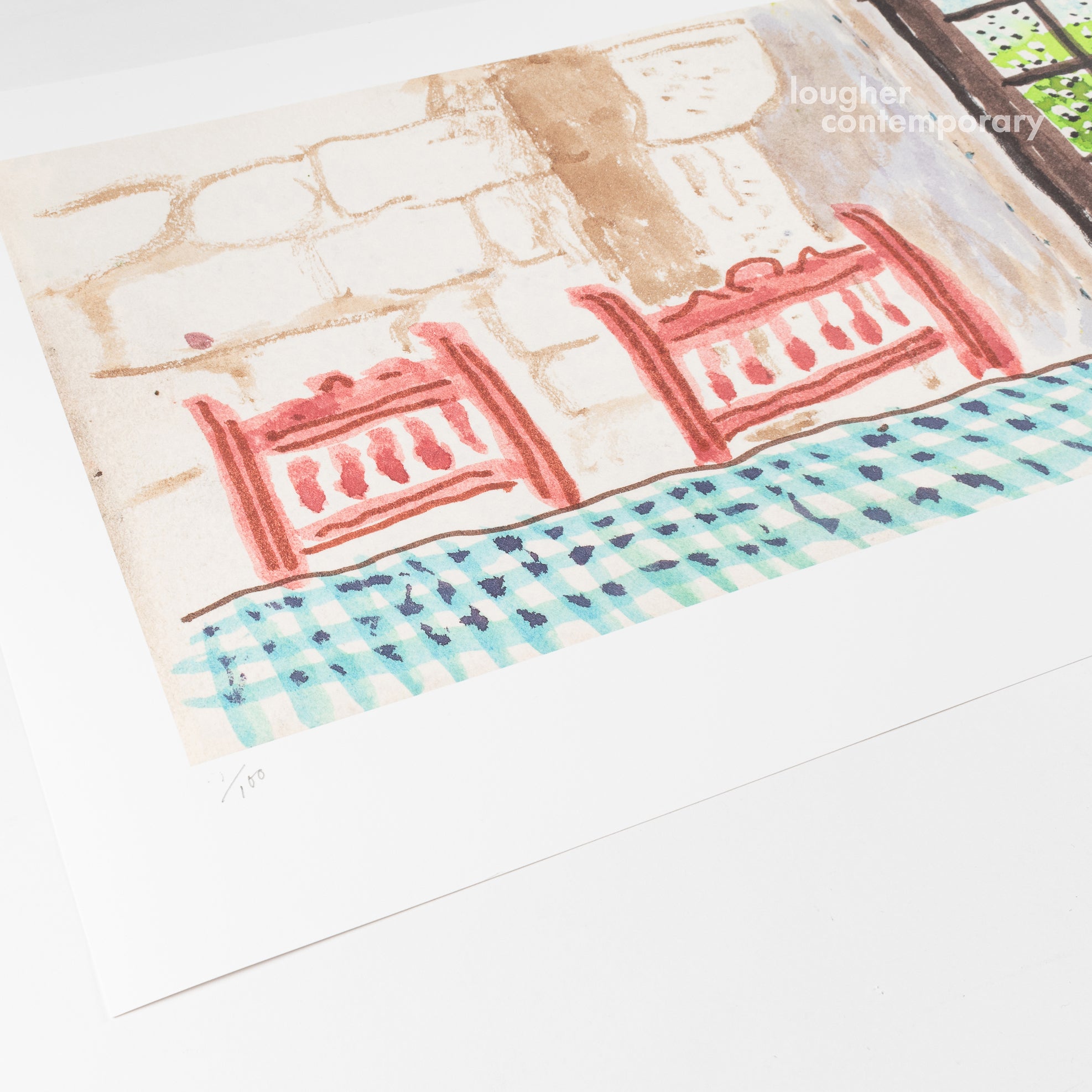 David Hockney, Two Chairs and Rain on Window (from 220 for 2020), 2020 For Sale | Lougher Contemporary