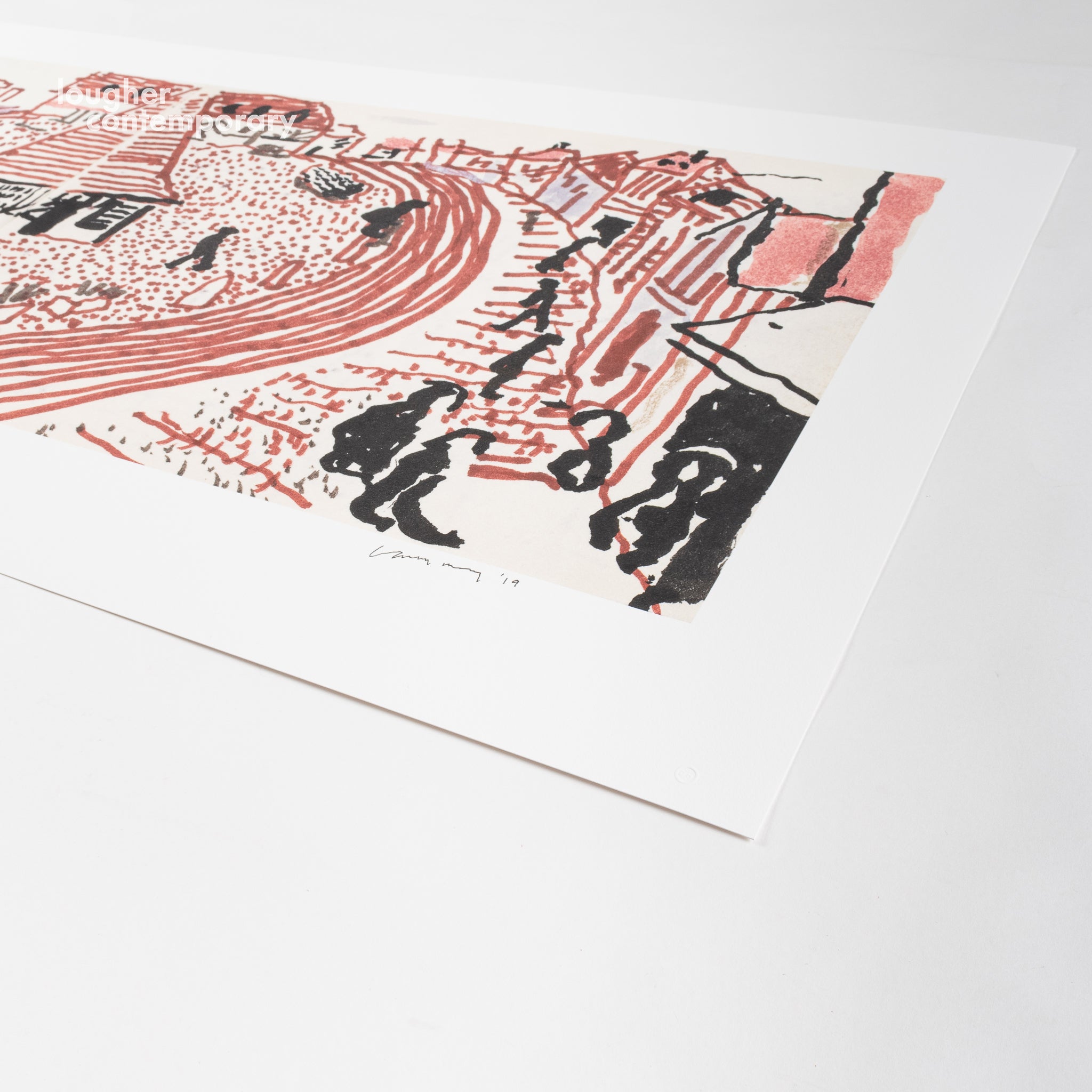 David Hockney, My Second Drawing of Beuvron-en-Auge (from 220 for 2020), 2020 For Sale | Lougher Contemporary