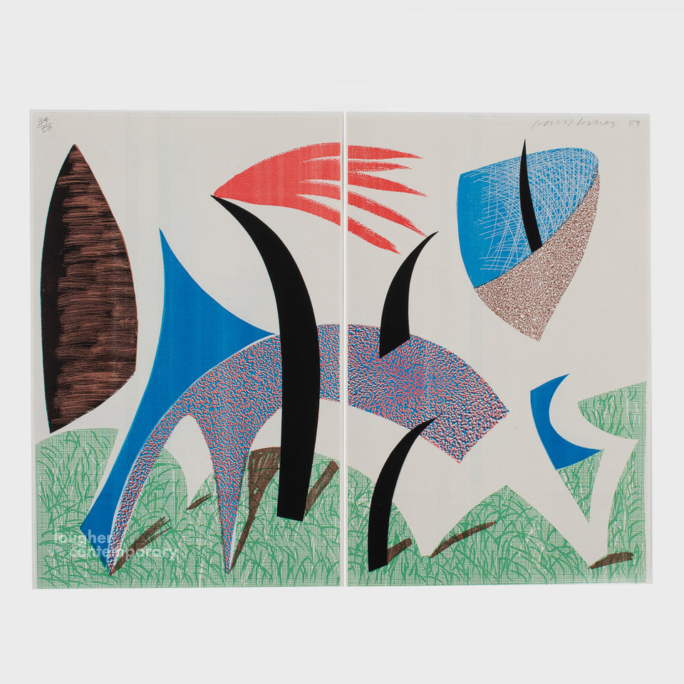 David Hockney, Diptychon, 1989 For Sale - Lougher Contemporary