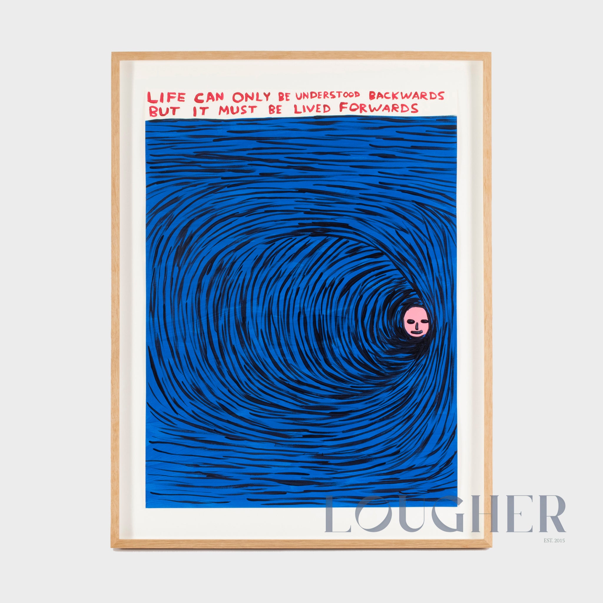 Unique artwork by David Shrigley titled Untitled (Life Can Only Be Understood Backwards), 2019