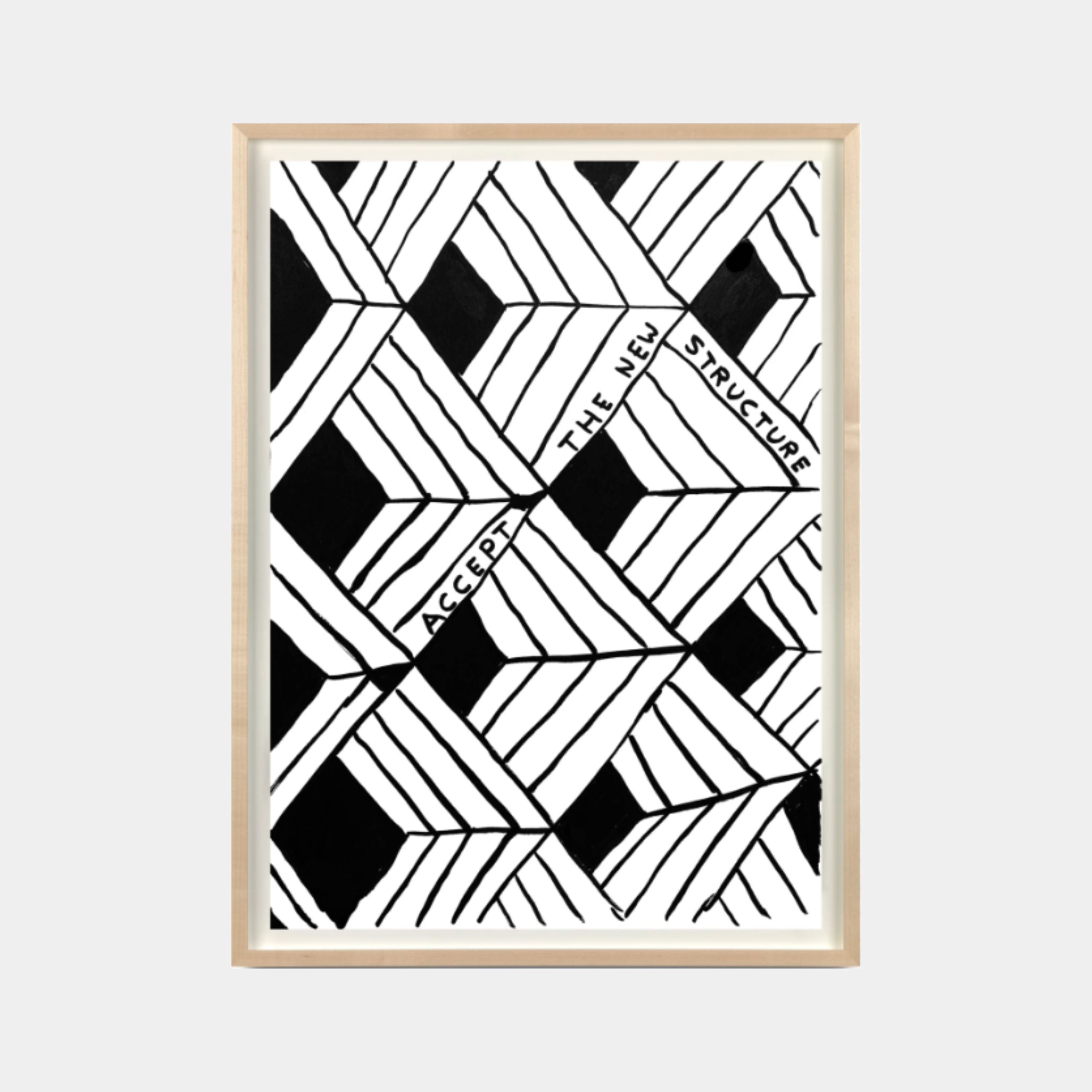 David Shrigley, Untitled (Accept the New Structure), 2020 For Sale | Lougher Contemporary