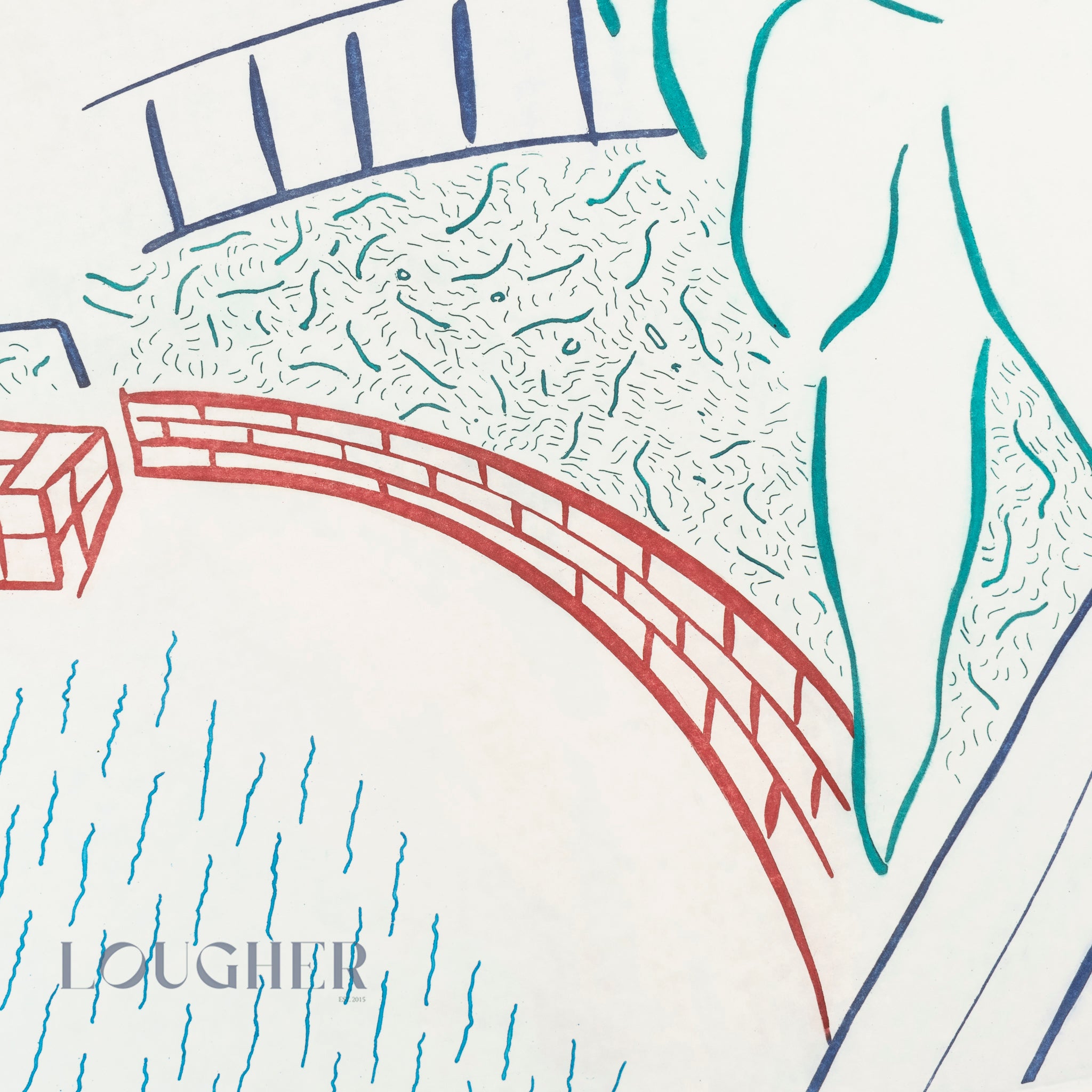 David Hockney, My Pool and Terrace, 1983