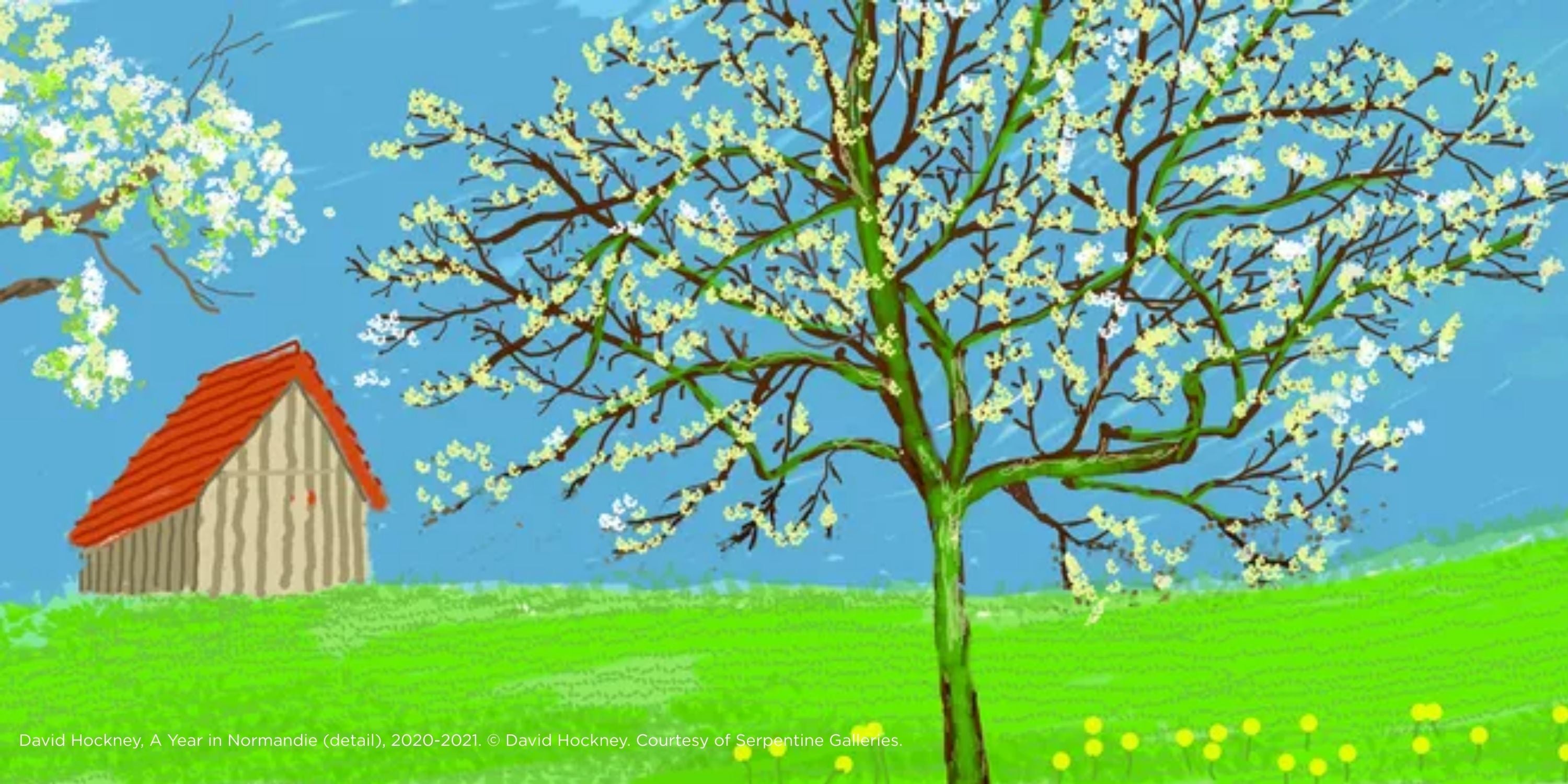 David Hockney Normandy iPad painting frieze coming to London