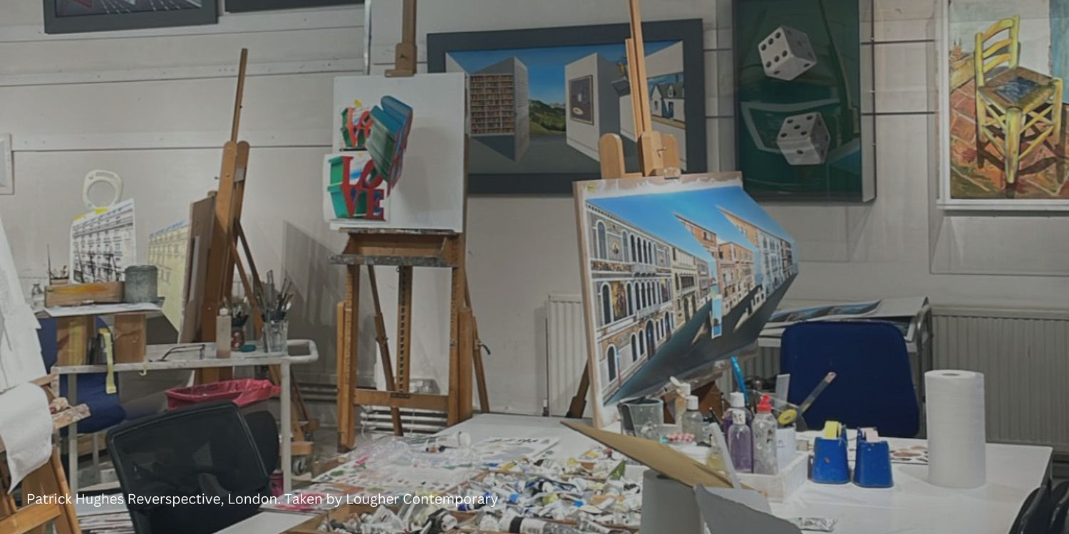 Patrick Hughes Reverspective, London. Taken by Lougher Contemporary