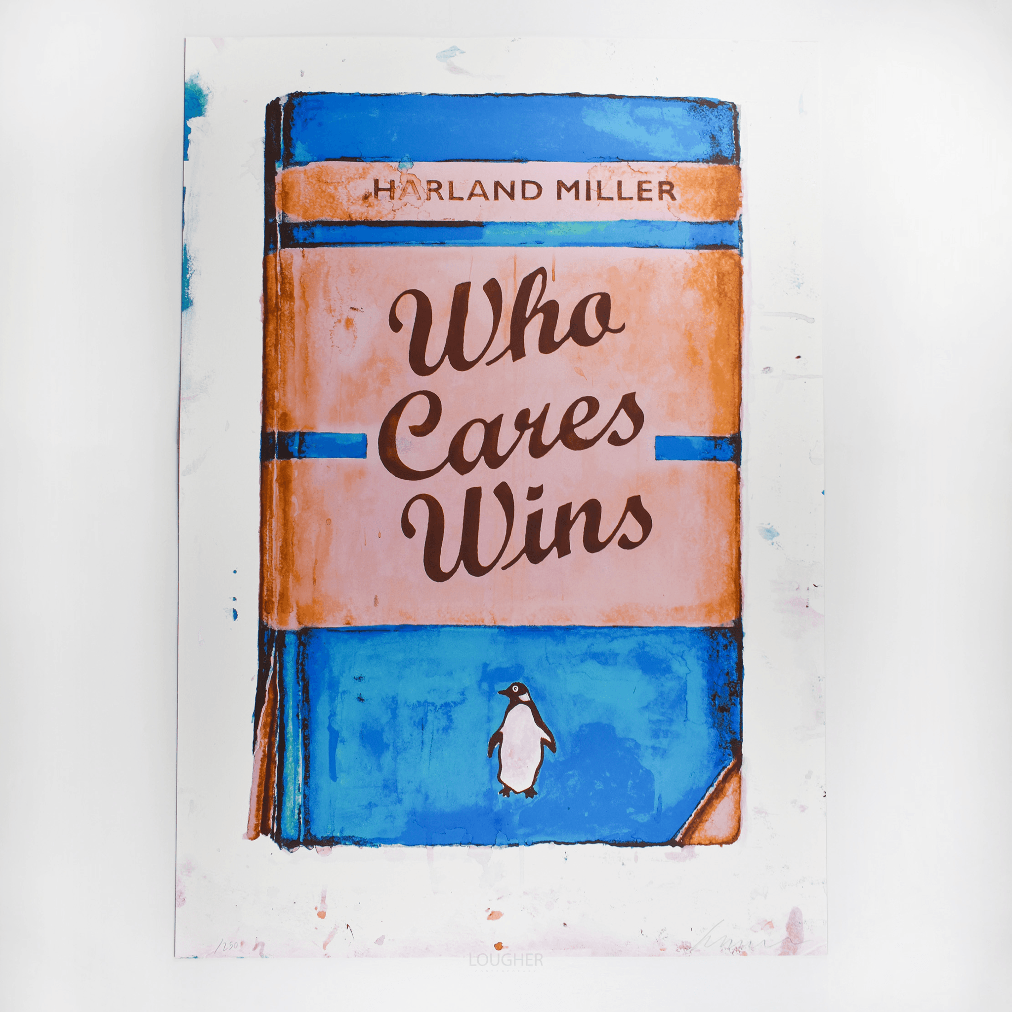 Harland Miller, Who Cares Wins, 2020 For Sale | Lougher Contemporary