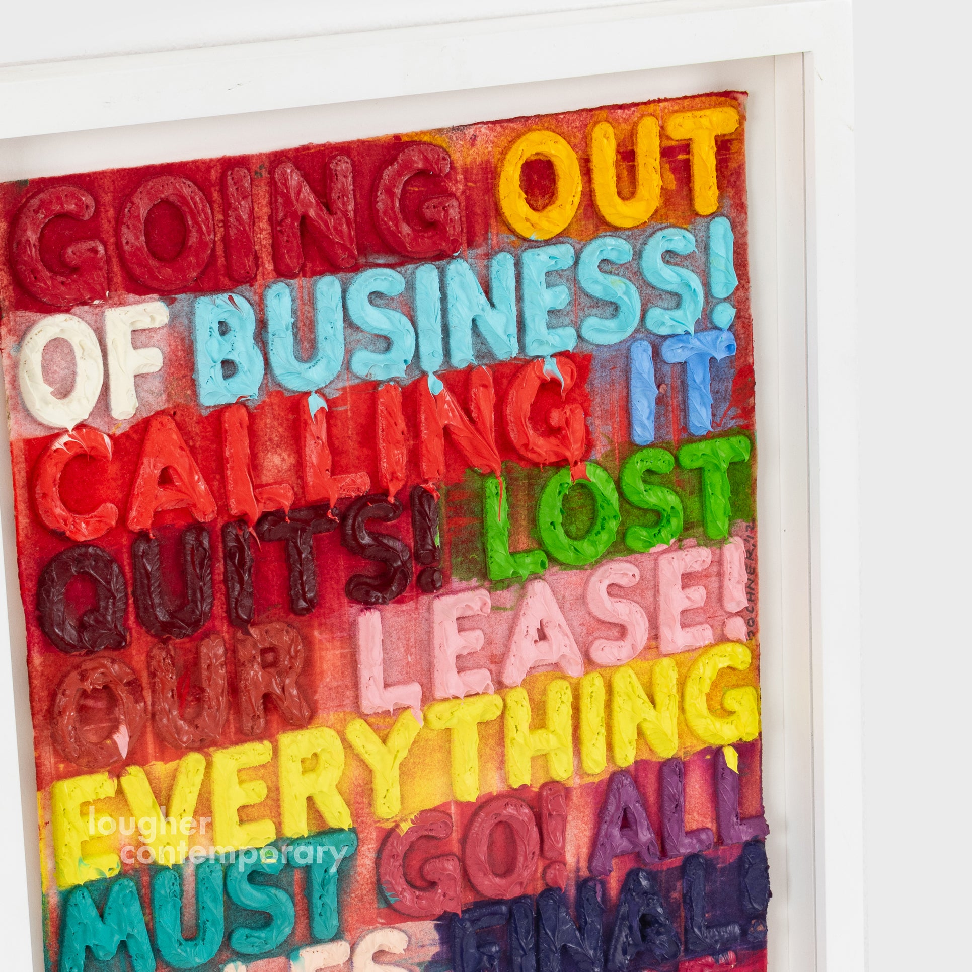 Mel Bochner, Going Out Of Business, 2012 For Sale - Lougher Contemporary