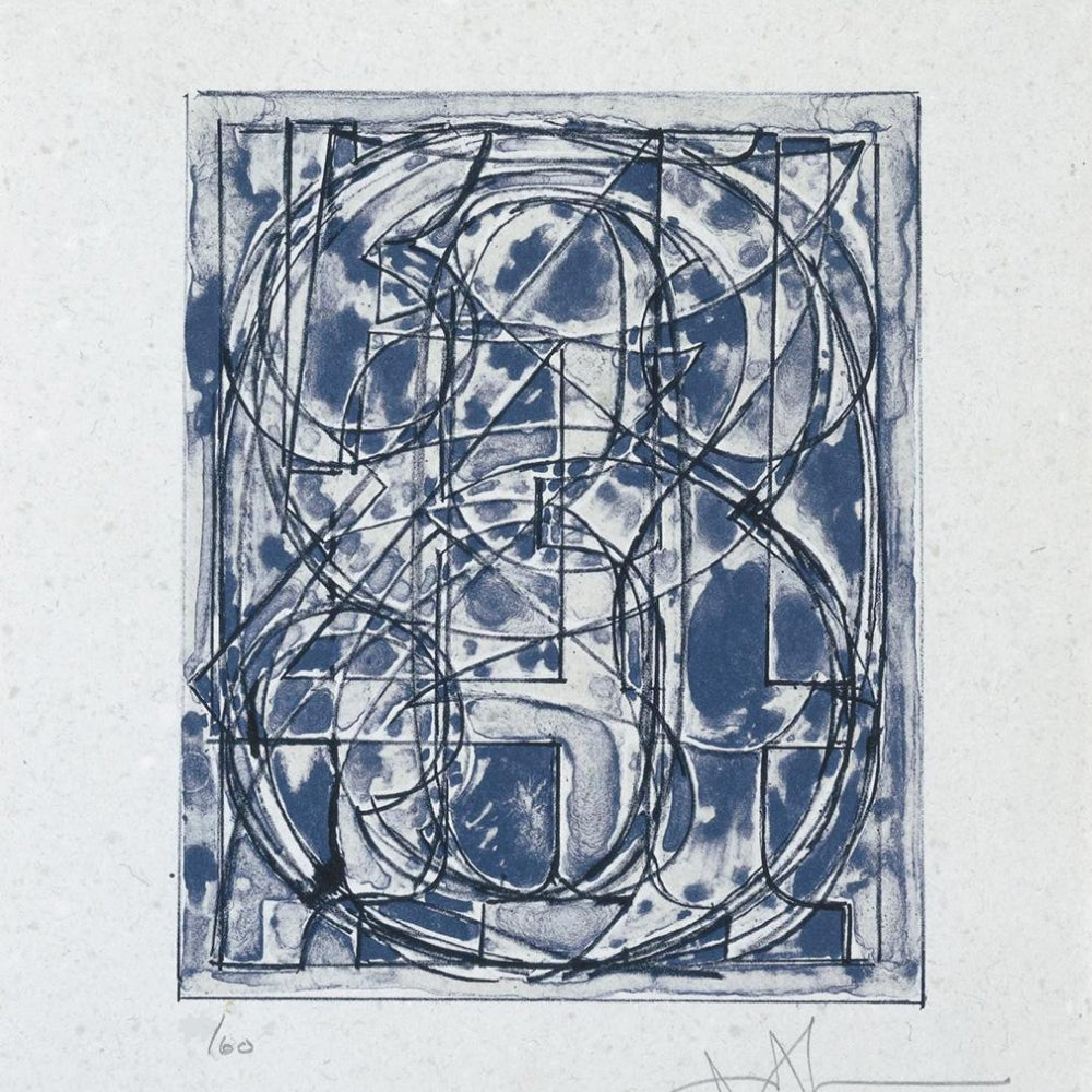 Jasper Johns Numbers series print showing the artist's exploration of symbols