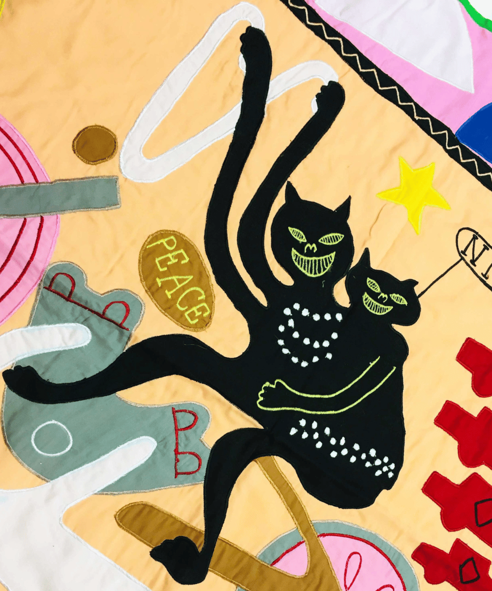 Grayson Perry Artwork with Black Cats