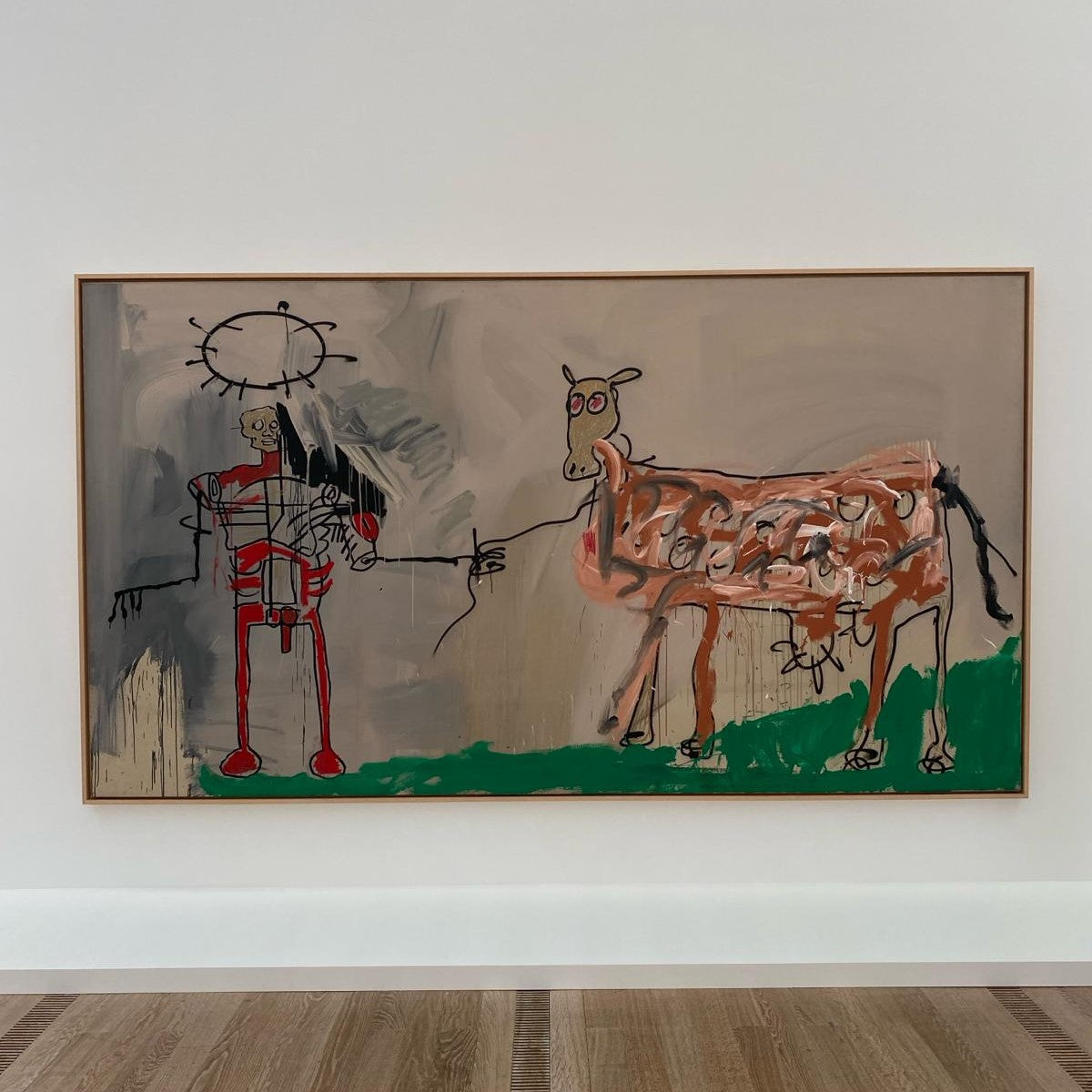 Abstract art painting in art gallery