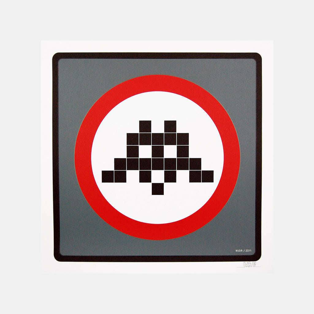 Invader, Warning (Grey), 2011 For Sale - Lougher Contemporary