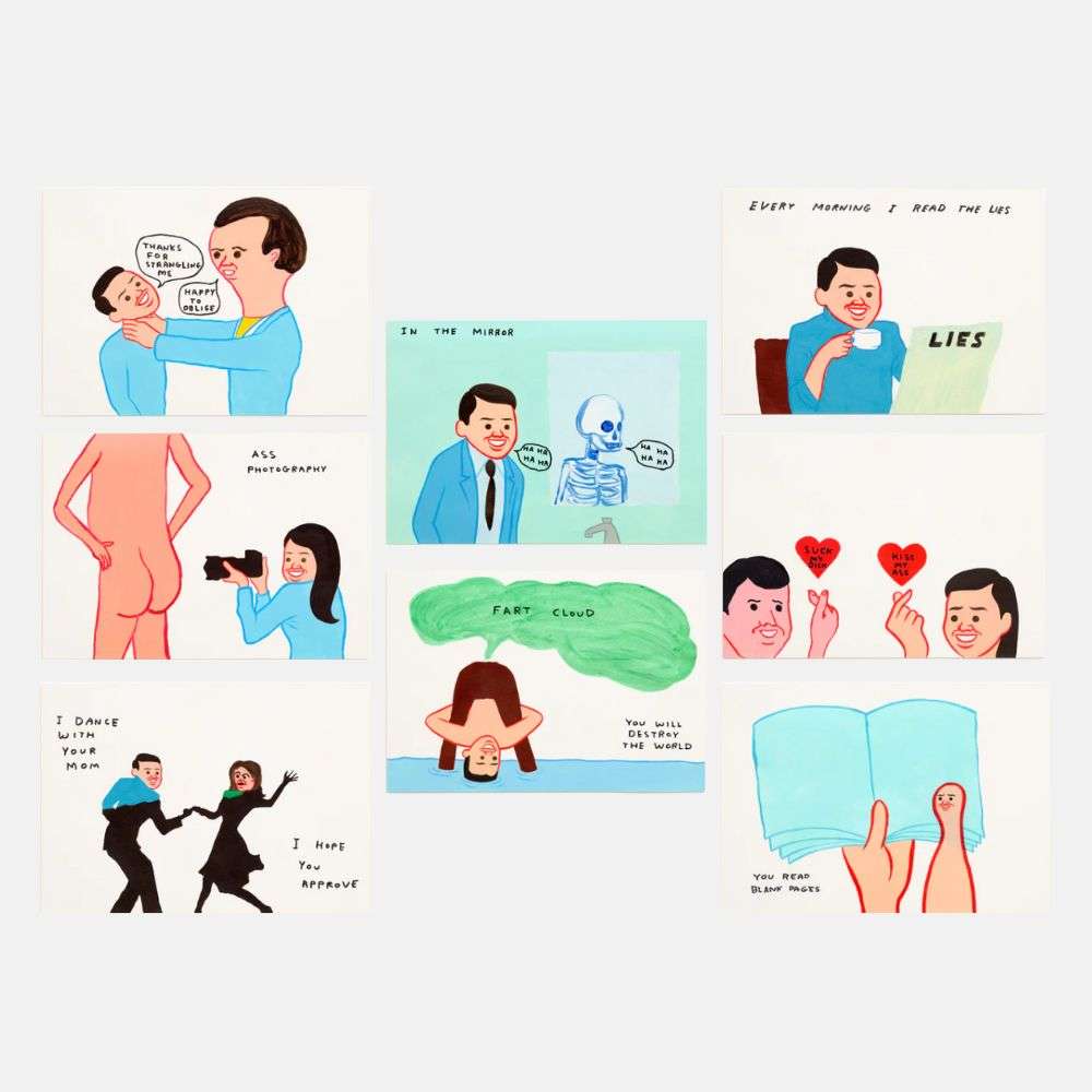 Joan Cornella x David Shrigley, Vote (Set of 8 - Horizontal), 2022 For Sale - Lougher Contemporary