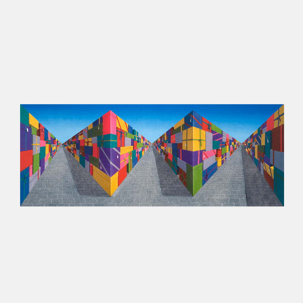 Patrick Hughes, Gifts, 2007 For Sale - Lougher Contemporary