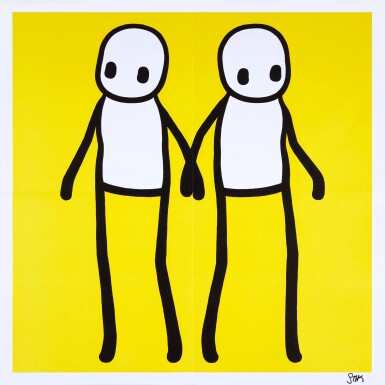Stik, Holding Hands (Red, Orange, Yellow, Blue & Teal), Full Set (Signed), 2020 For Sale - Lougher Contemporary