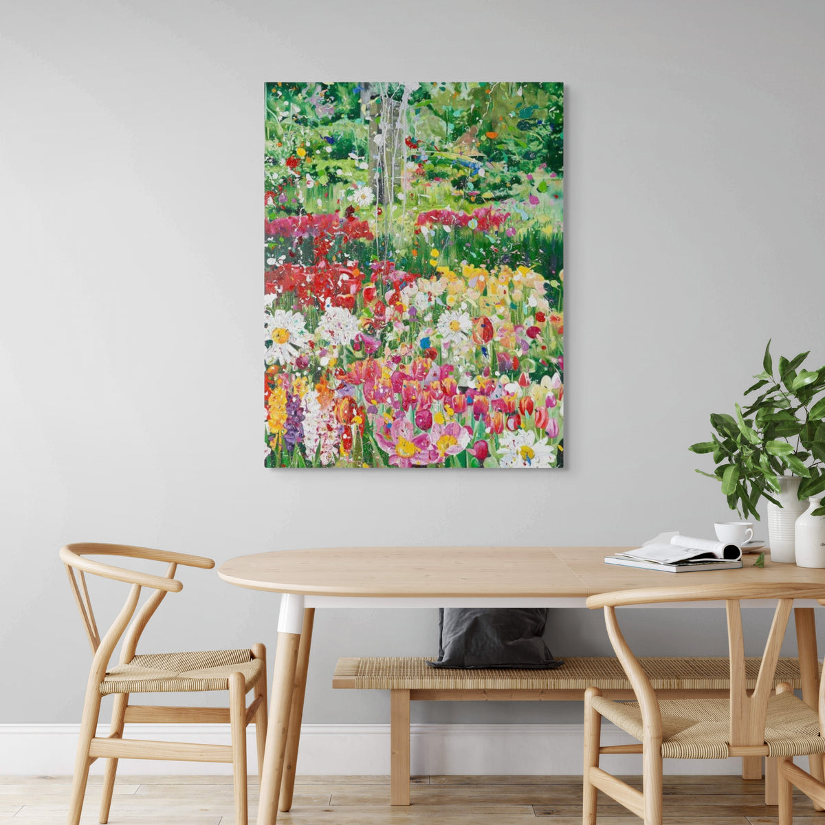 Damien Hirst, H14-4 Wisdom (from the Secrets) (2024), laminated Giclée print featuring a vibrant floral composition.