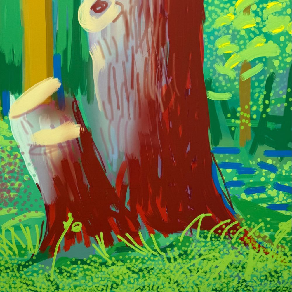 David Hockney, The Arrival of Spring in Woldgate, East Yorkshire in 2011 - 24 April, 2011