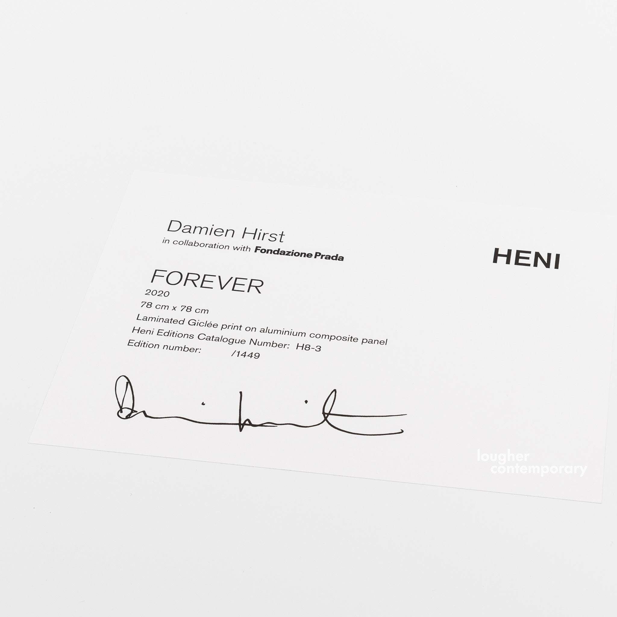 Damien Hirst, H8-3 Forever (Large), 2020 For Sale - Lougher Contemporary