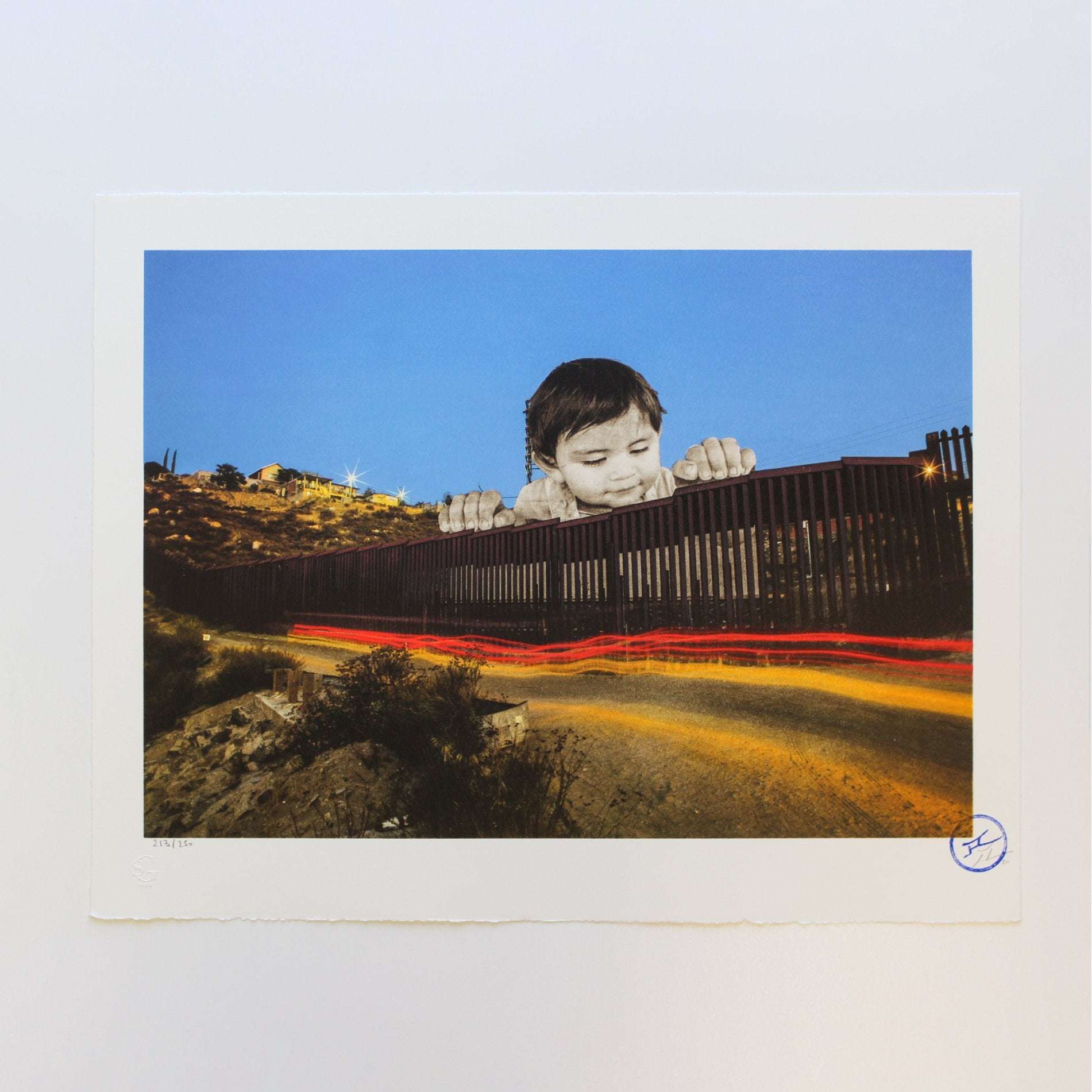 JR, Giants, Kikito, September 6, 2017, 7.27 P.M., Tecate, Mexico - U.S.A., 2017, 2020 For Sale - Lougher Contemporary