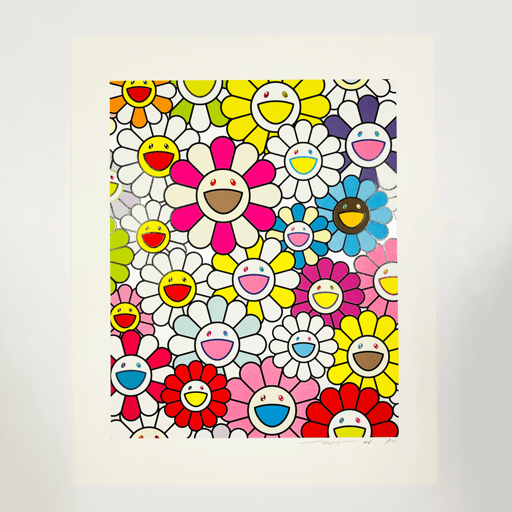 Takashi Murakami, A Little Flower Painting: Pink, Purple and Many Other Colors, 2018 For Sale - Lougher Contemporary