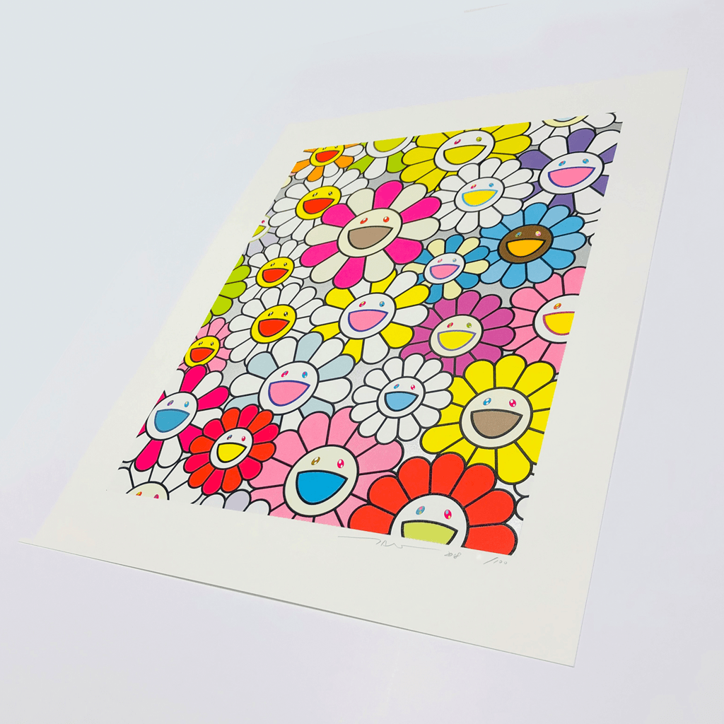 Takashi Murakami, A Little Flower Painting: Pink, Purple and Many Other Colors, 2018 For Sale - Lougher Contemporary