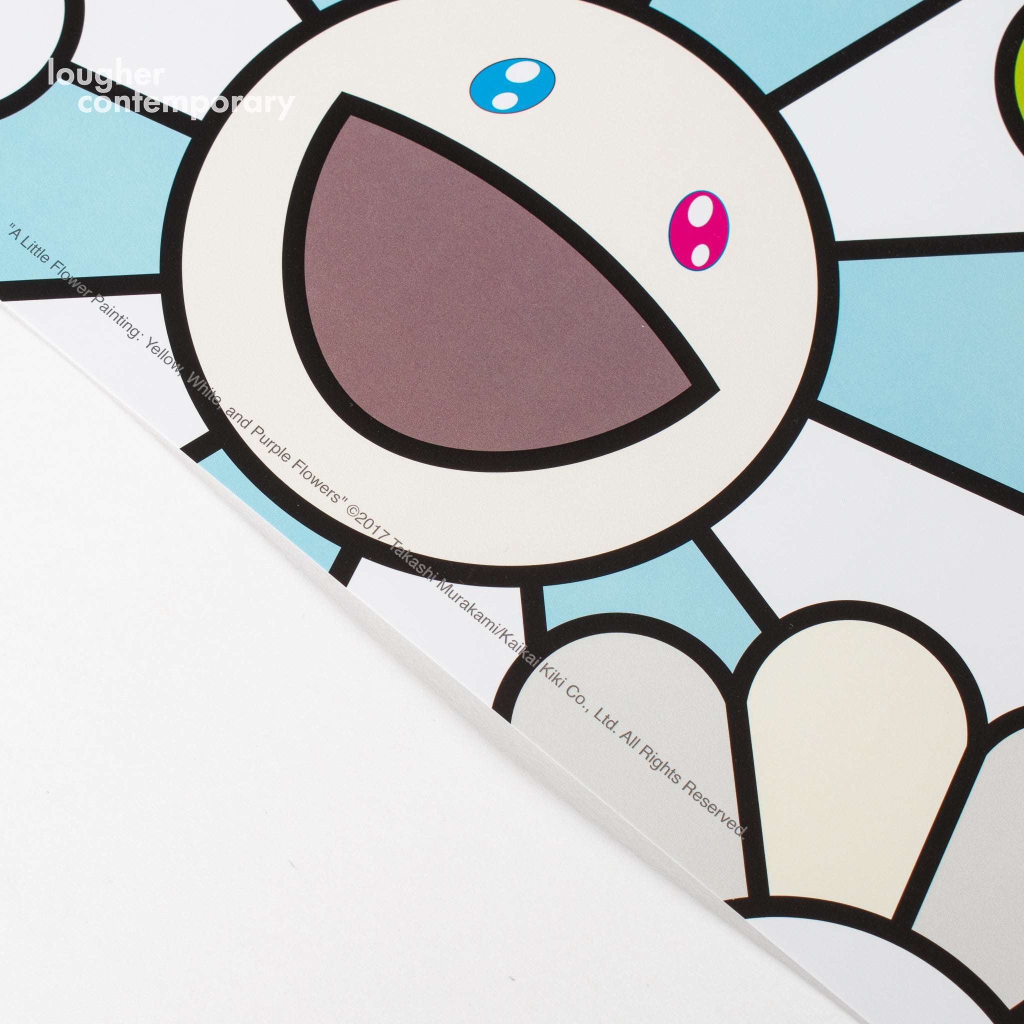 Takashi Murakami, A Little Flower Painting: Yellow, White, and Purple Flowers, 2019 For Sale - Lougher Contemporary