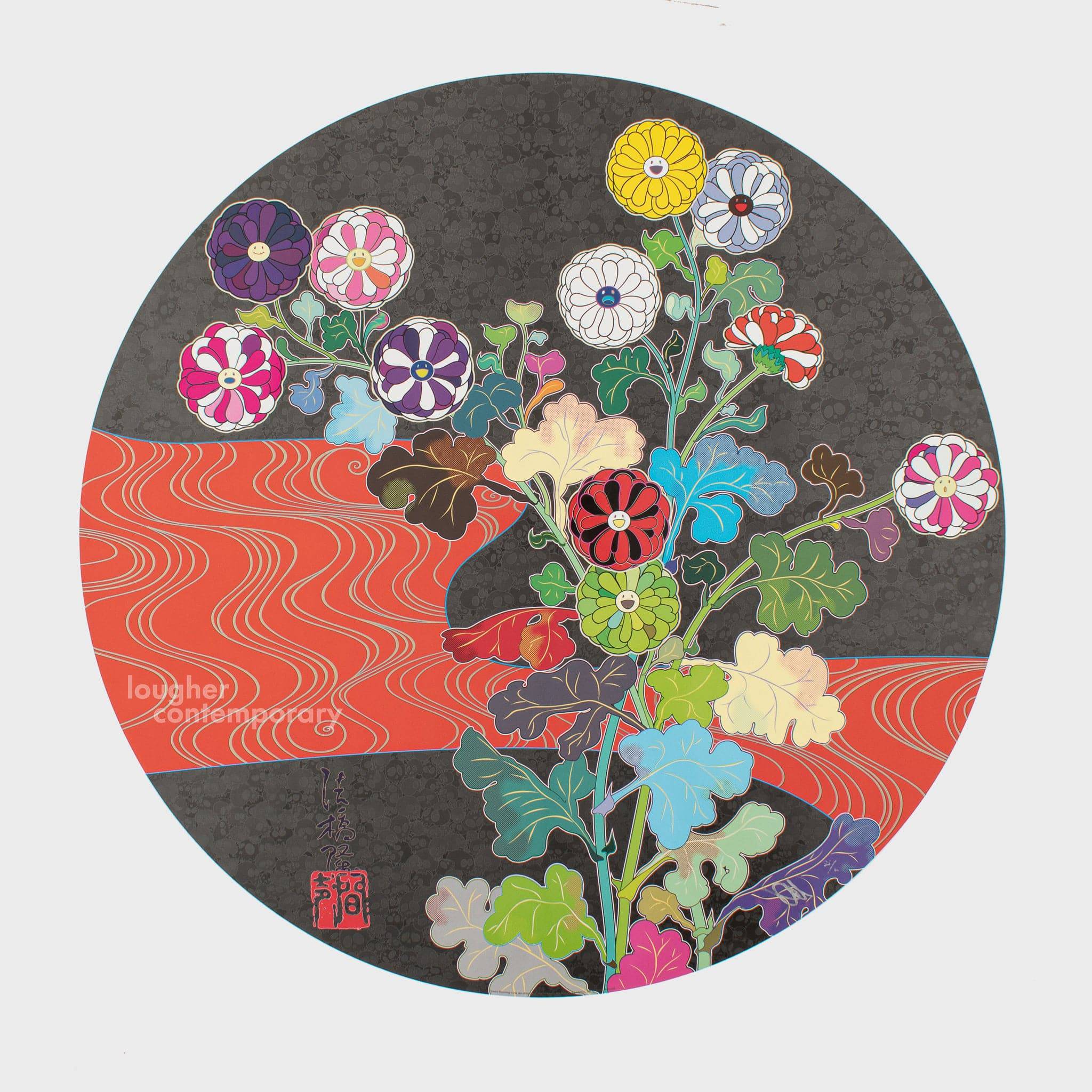 Takashi Murakami, Flowers Blooming in the Isle of the Dead, 2022 For Sale - Lougher Contemporary