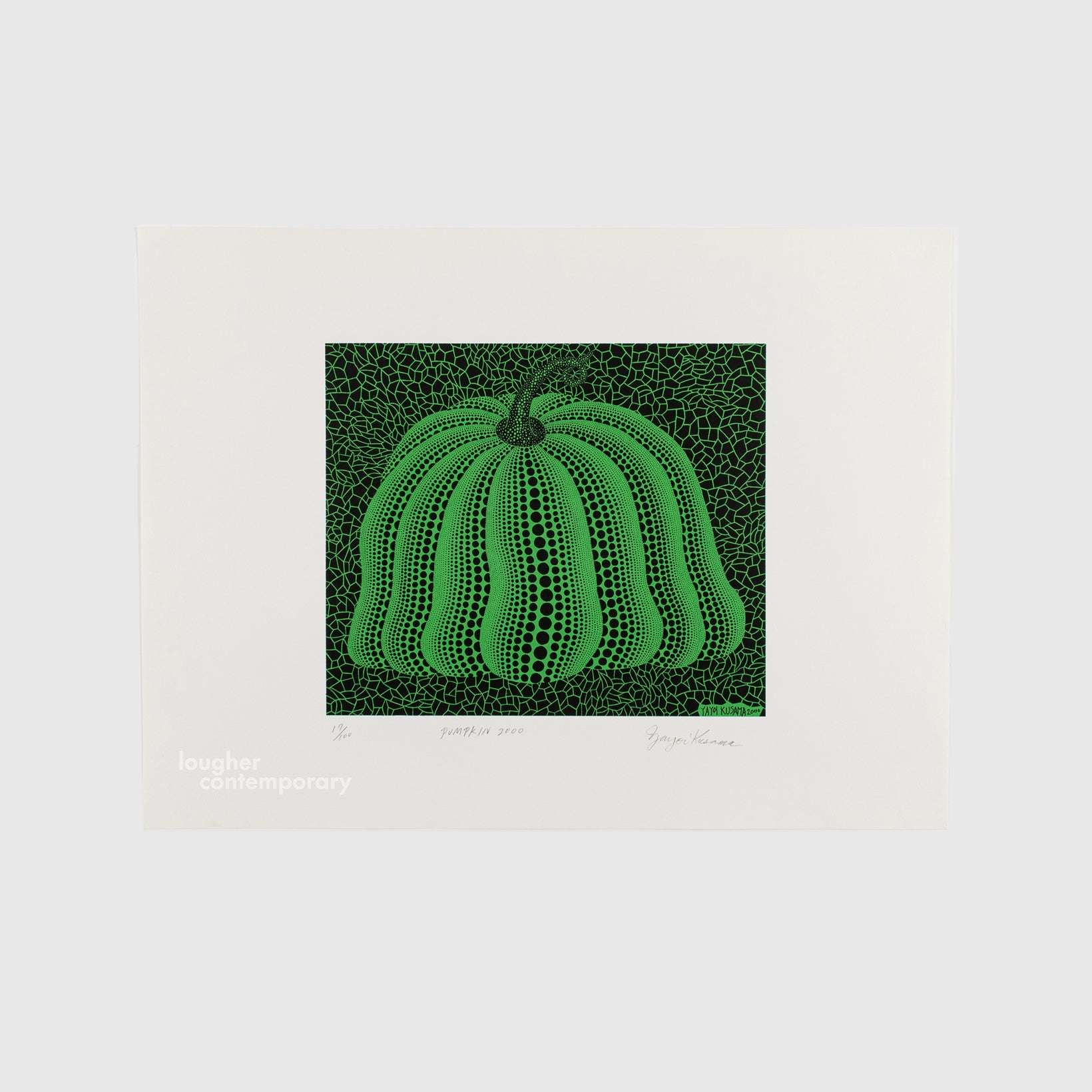 Yayoi Kusama, Pumpkin 2000 (Green), 2000 For Sale - Lougher Contemporary