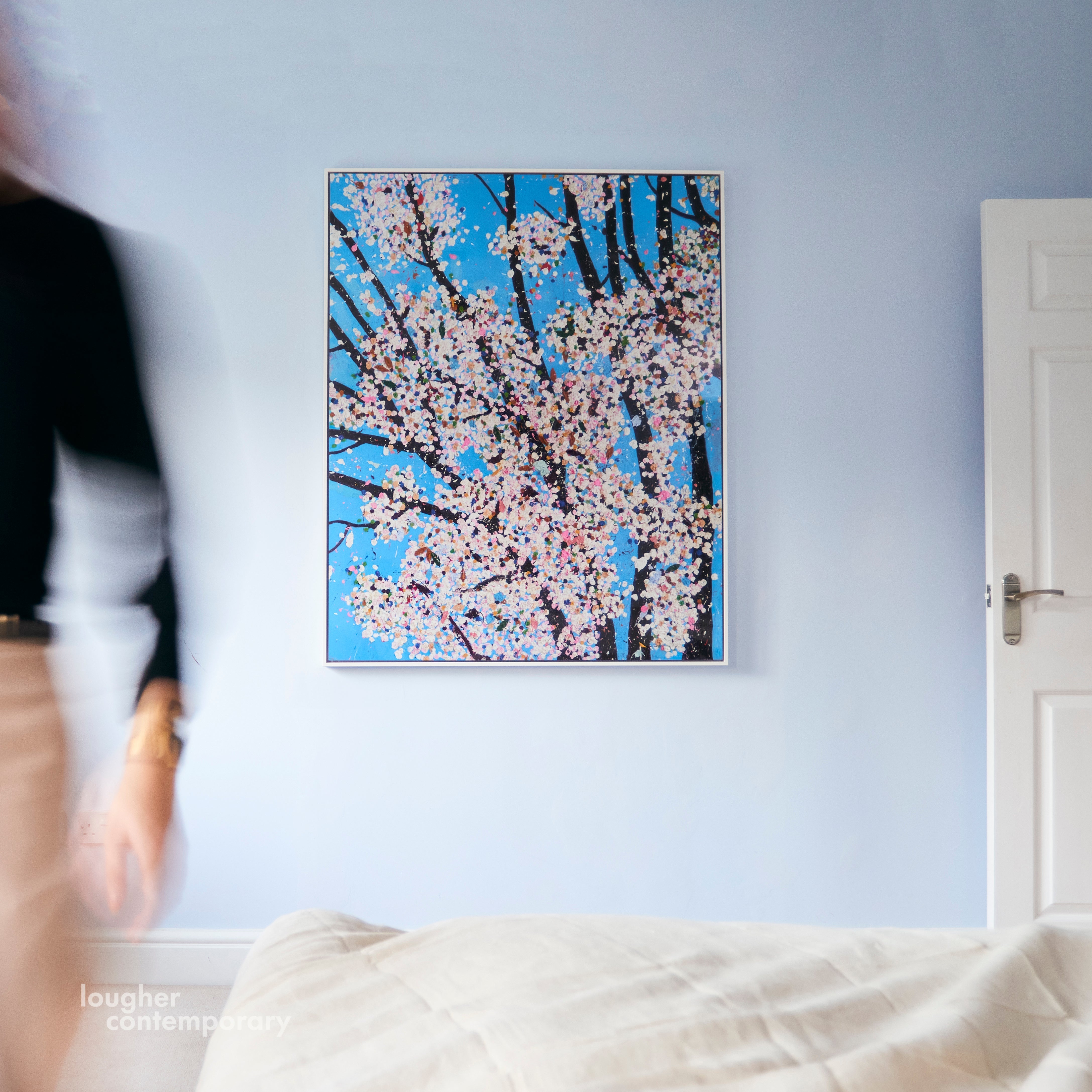 Damien Hirst Cherry Blossom limited edition print from the H9 The Virtues Series, displayed in a contemporary interior