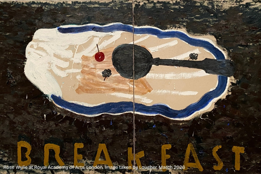 Rose Wylie painting displayed at Royal Academy London exhibition