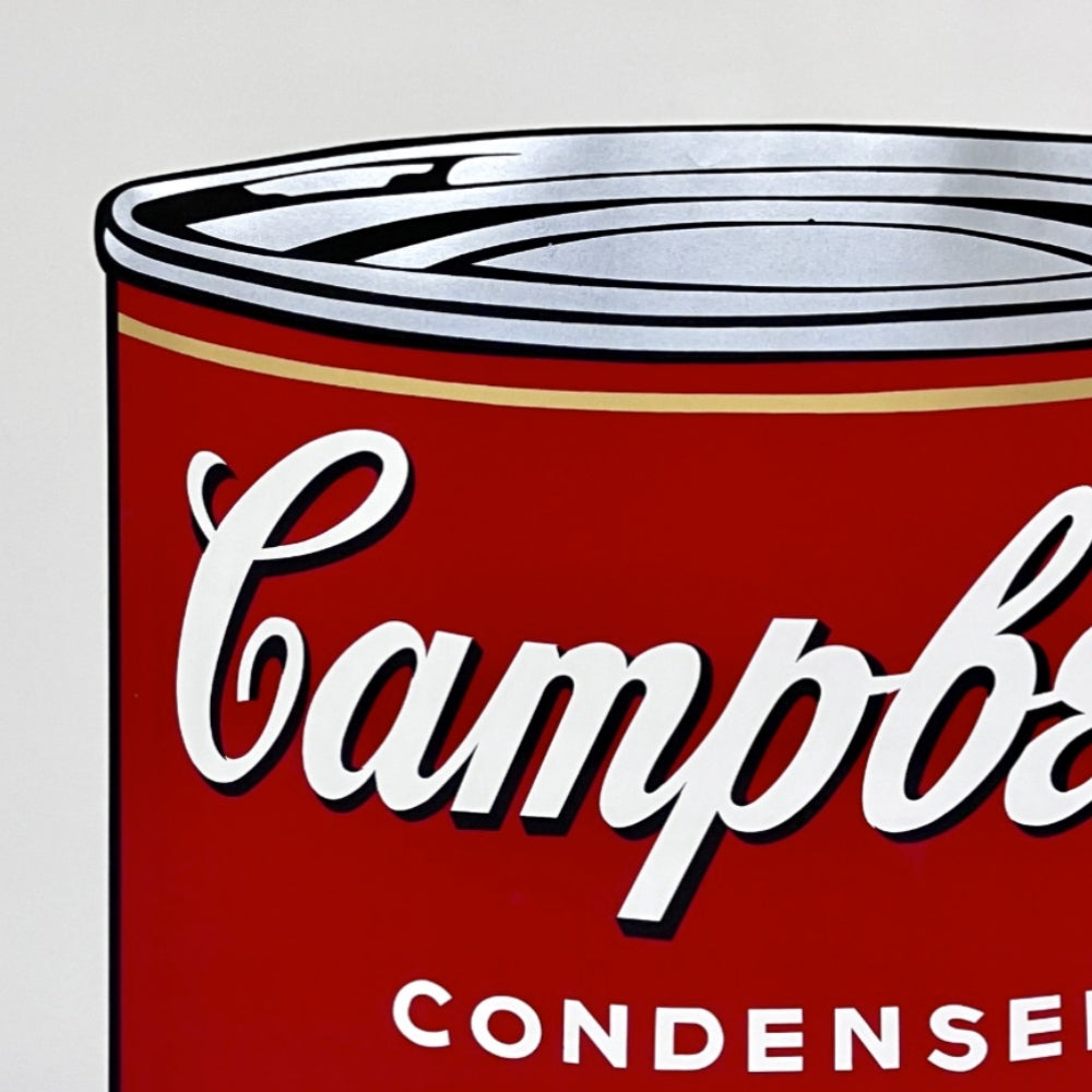 Limited edition Andy Warhol print of Tomato-Beef Noodle O's Soup from Campbell’s Soup II, created by Lougher Contemporary.