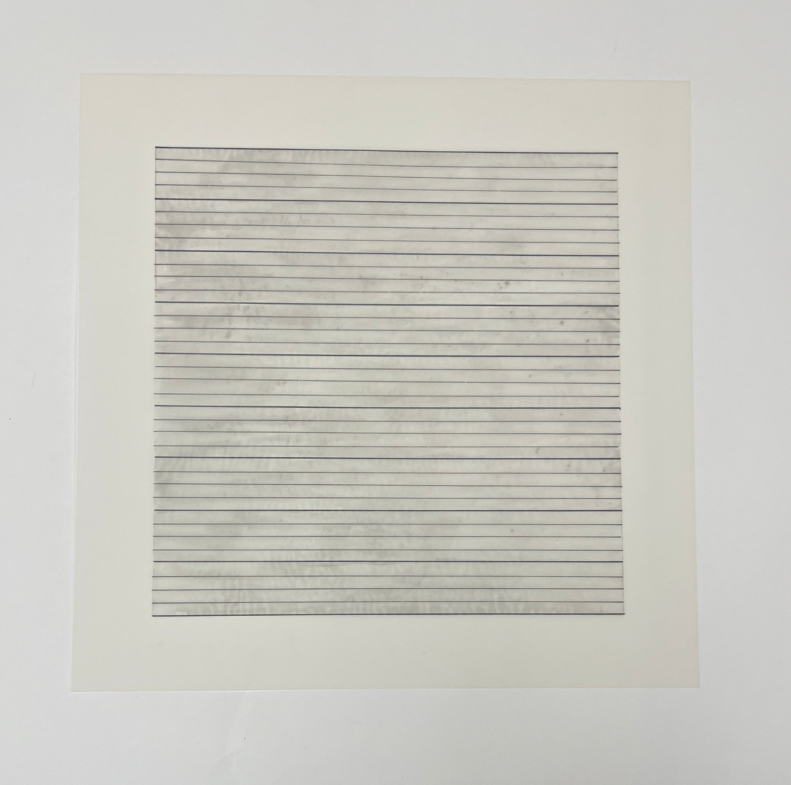Limited edition Agnes Martin untitled print from Paintings and Drawings series, created by Lougher Contemporary.