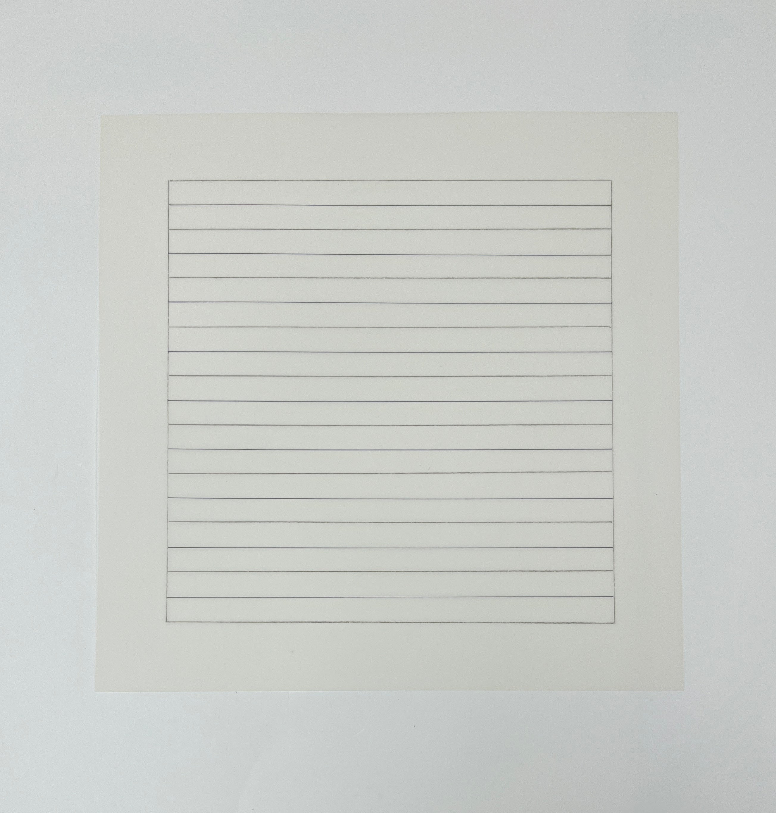 Limited edition Agnes Martin print from "Paintings and Drawings 1974-1990" series by Lougher Contemporary, featuring abstract minimalist artwork.