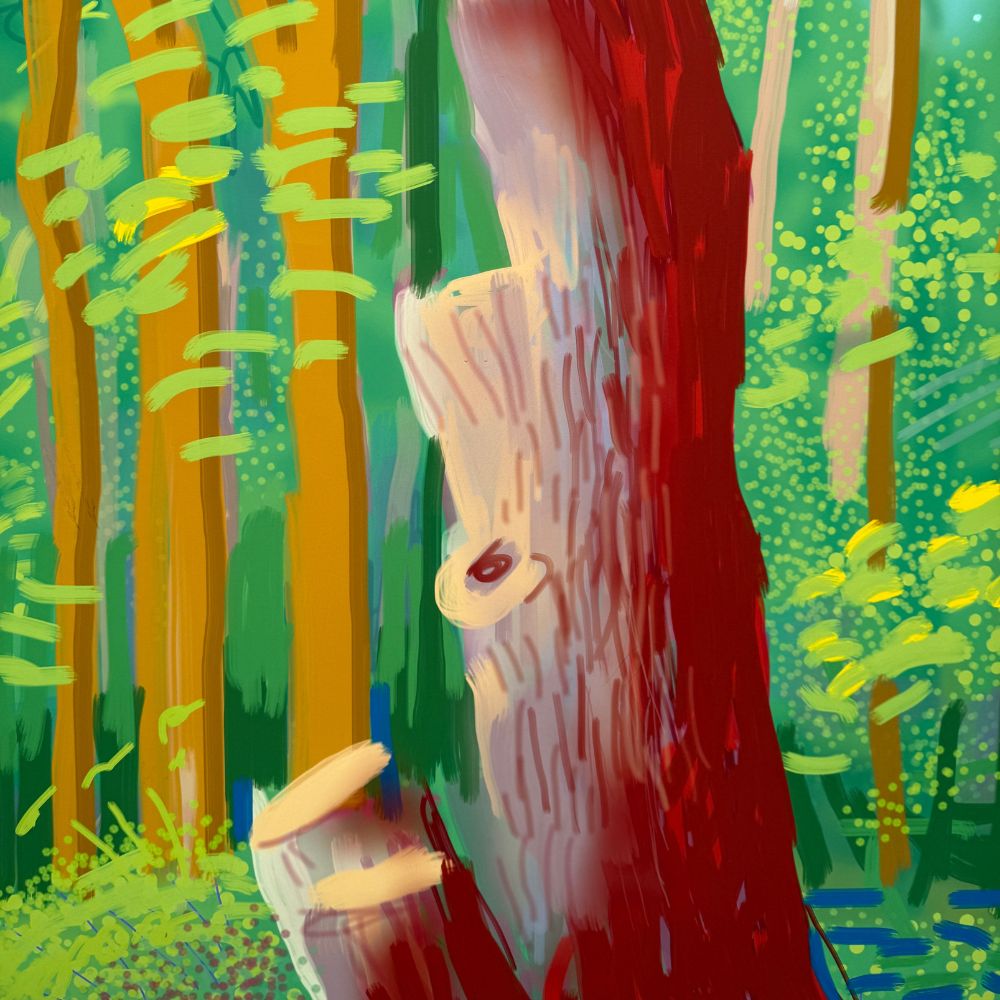 David Hockney, The Arrival of Spring in Woldgate, East Yorkshire in 2011 - 24 April, 2011