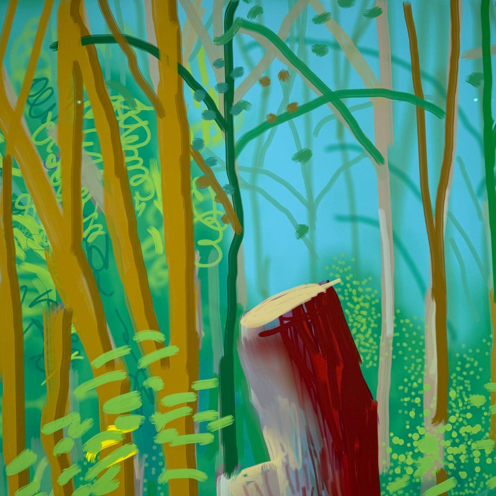 David Hockney, The Arrival of Spring in Woldgate, East Yorkshire in 2011 - 24 April, 2011