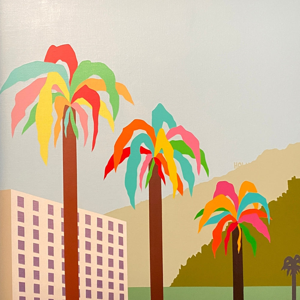 Pedro Paricio abstract painting inspired by David Hockney Cycles of Renewal exhibition