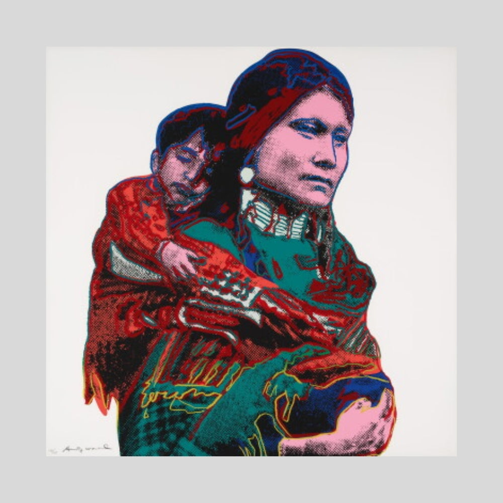 Andy Warhol Cowboy and Indians screenprint in vibrant colours