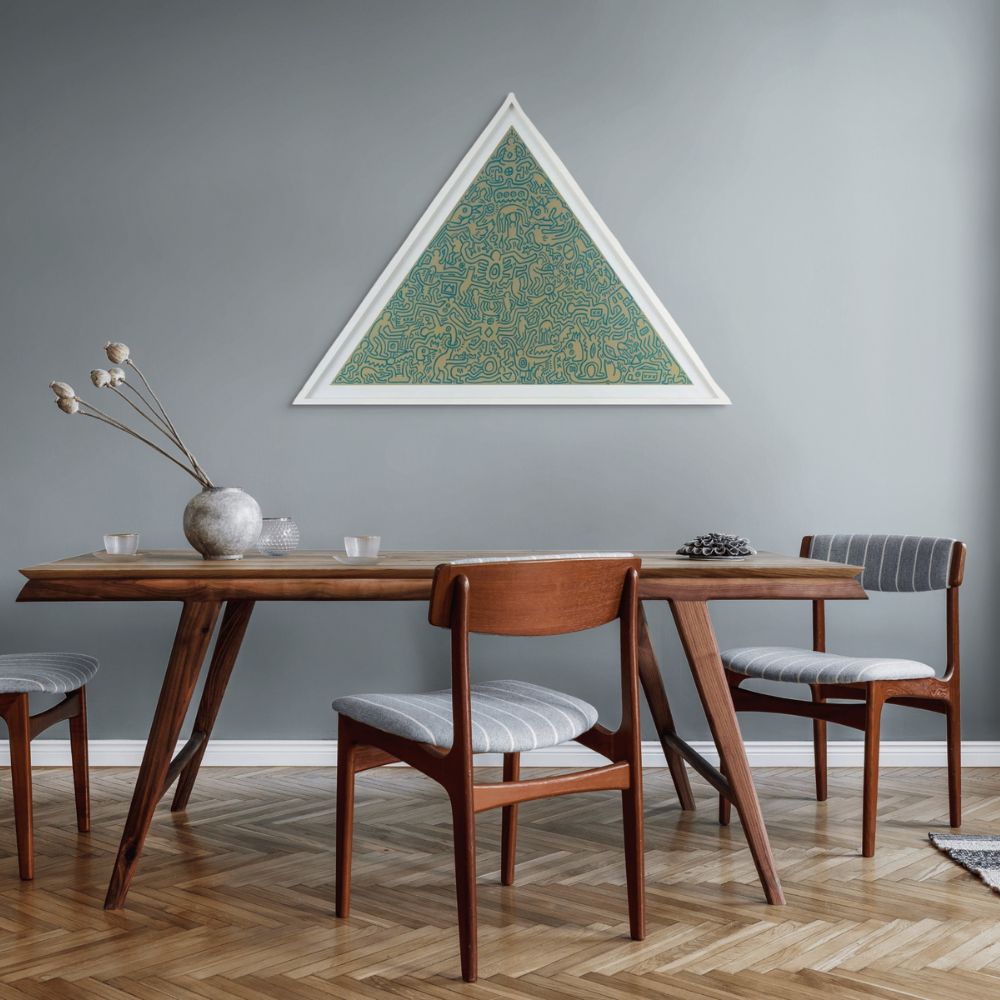 Keith Haring, Pyramid (gold 1), 1989 For Sale | Lougher Contemporary 