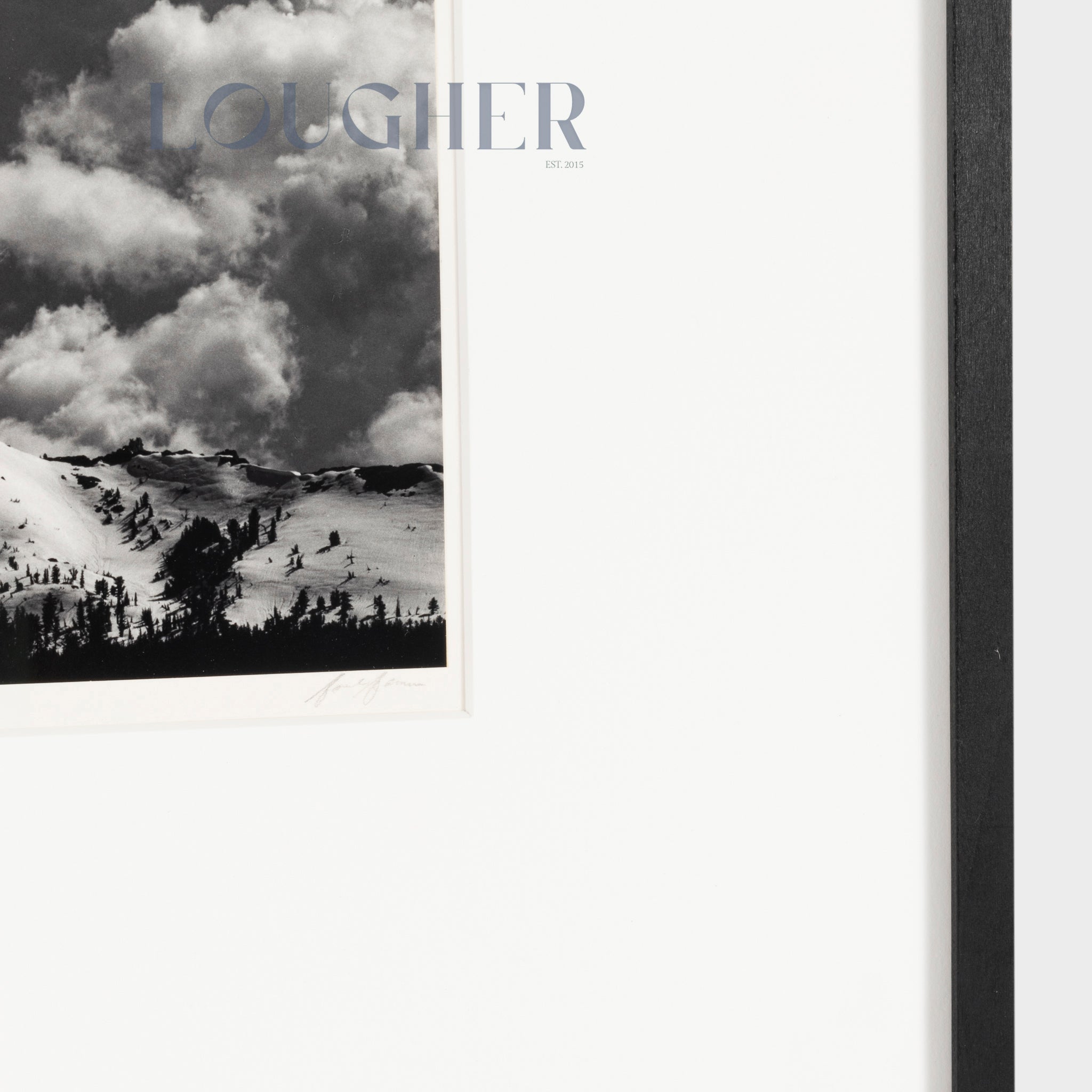 Open edition print of Ansel Adams’ Thundercloud over Unicorn Peak in Yosemite National Park, California, 1967, by Lougher Contemporary.